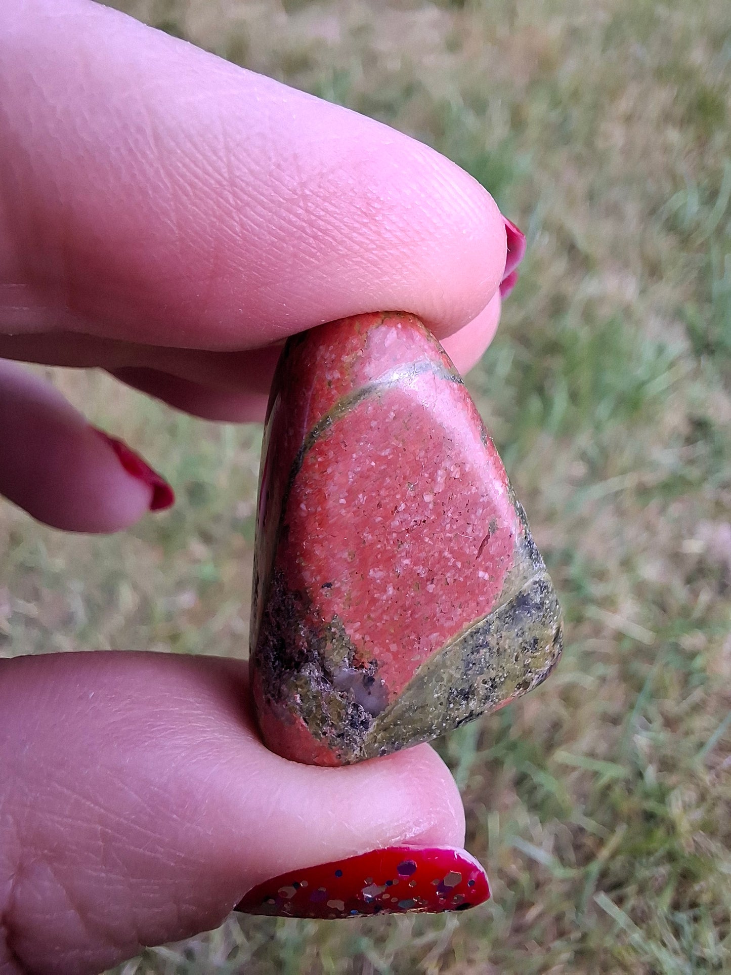 Unakite, Tumble Stone, Crystal (Ref: T181)