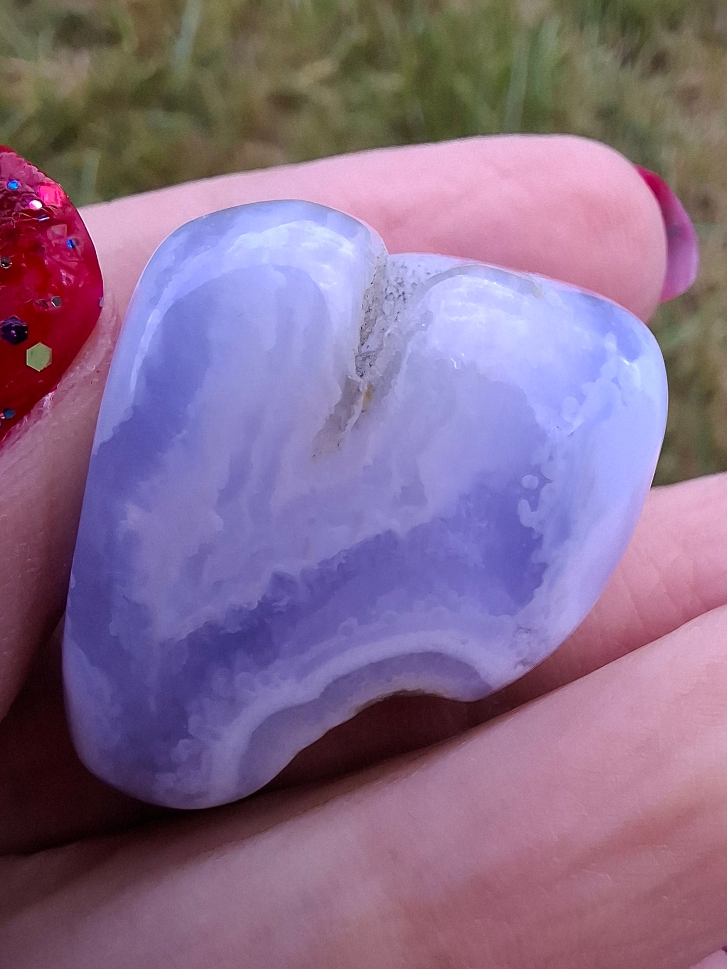 Blue Lace Agate, Tumble Stone, Crystal (Ref: T141)