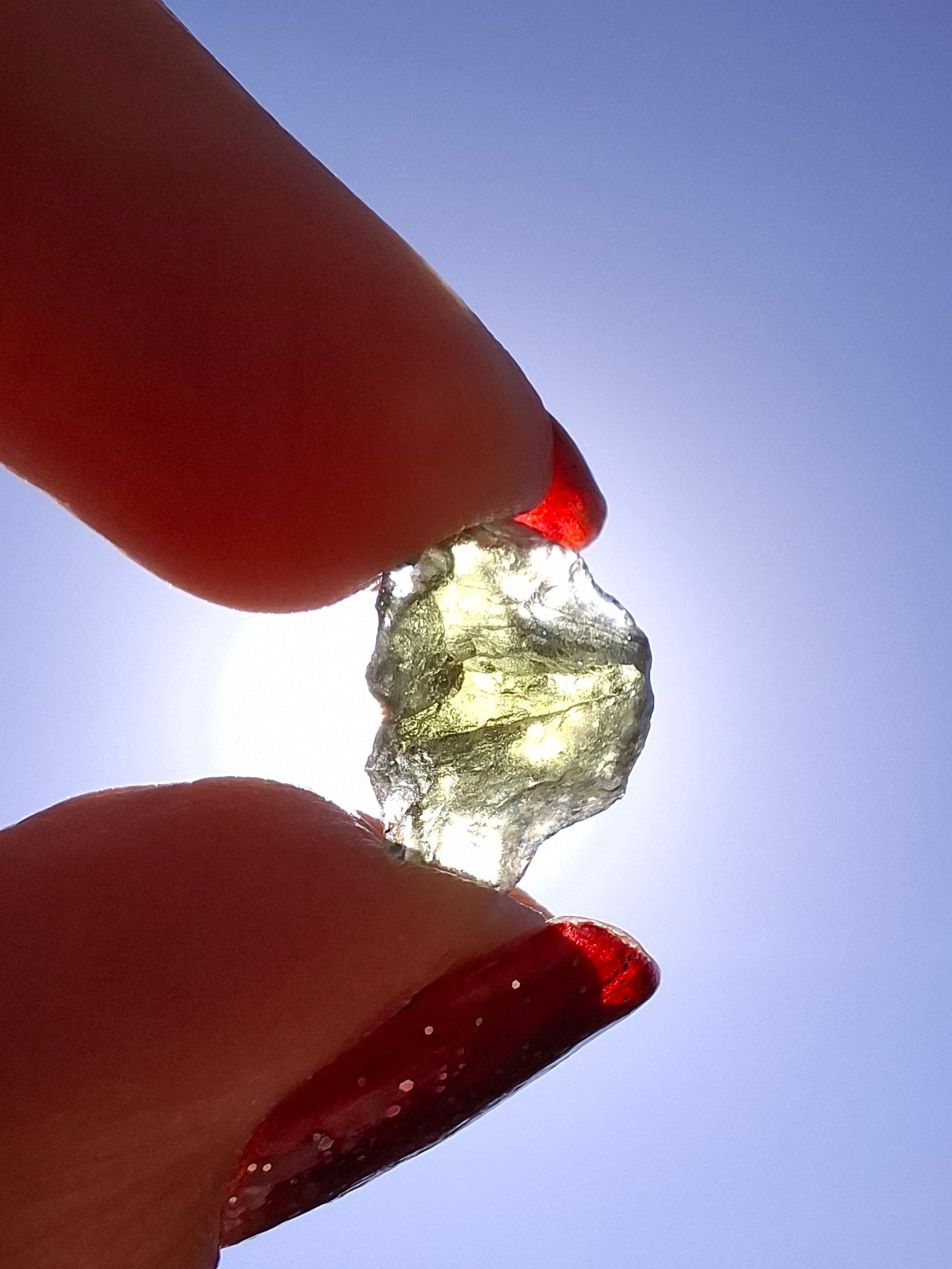 Moldavite Piece, 0.70g, Tektite (Ref: 1475)