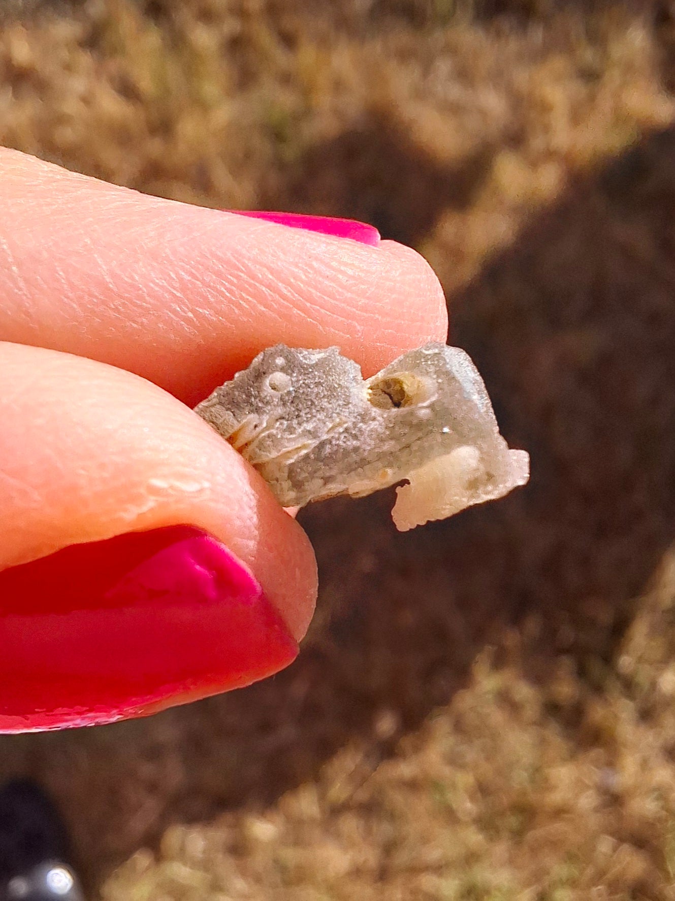 Moldavite Piece, SNOWFLAKE, FROSTED, BRUSNA, 0.62g, Tektite (Ref: 1489)