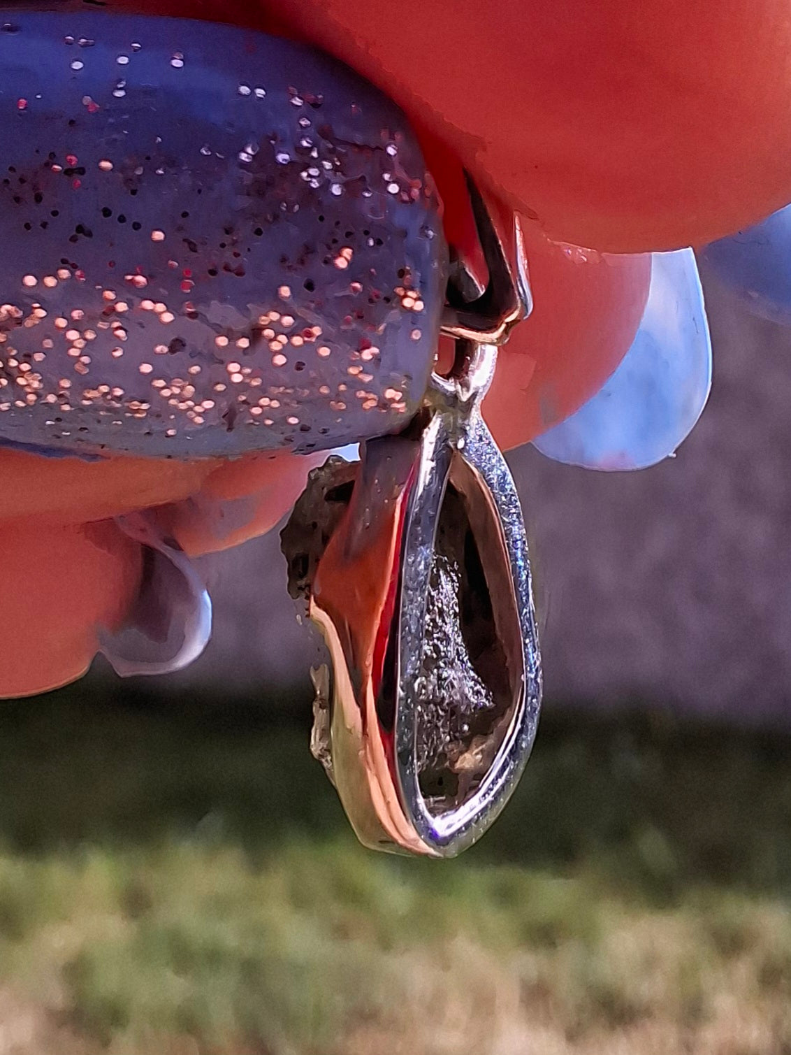Moldavite Pendant, 925 Silver, Tektite (Ref:P41)