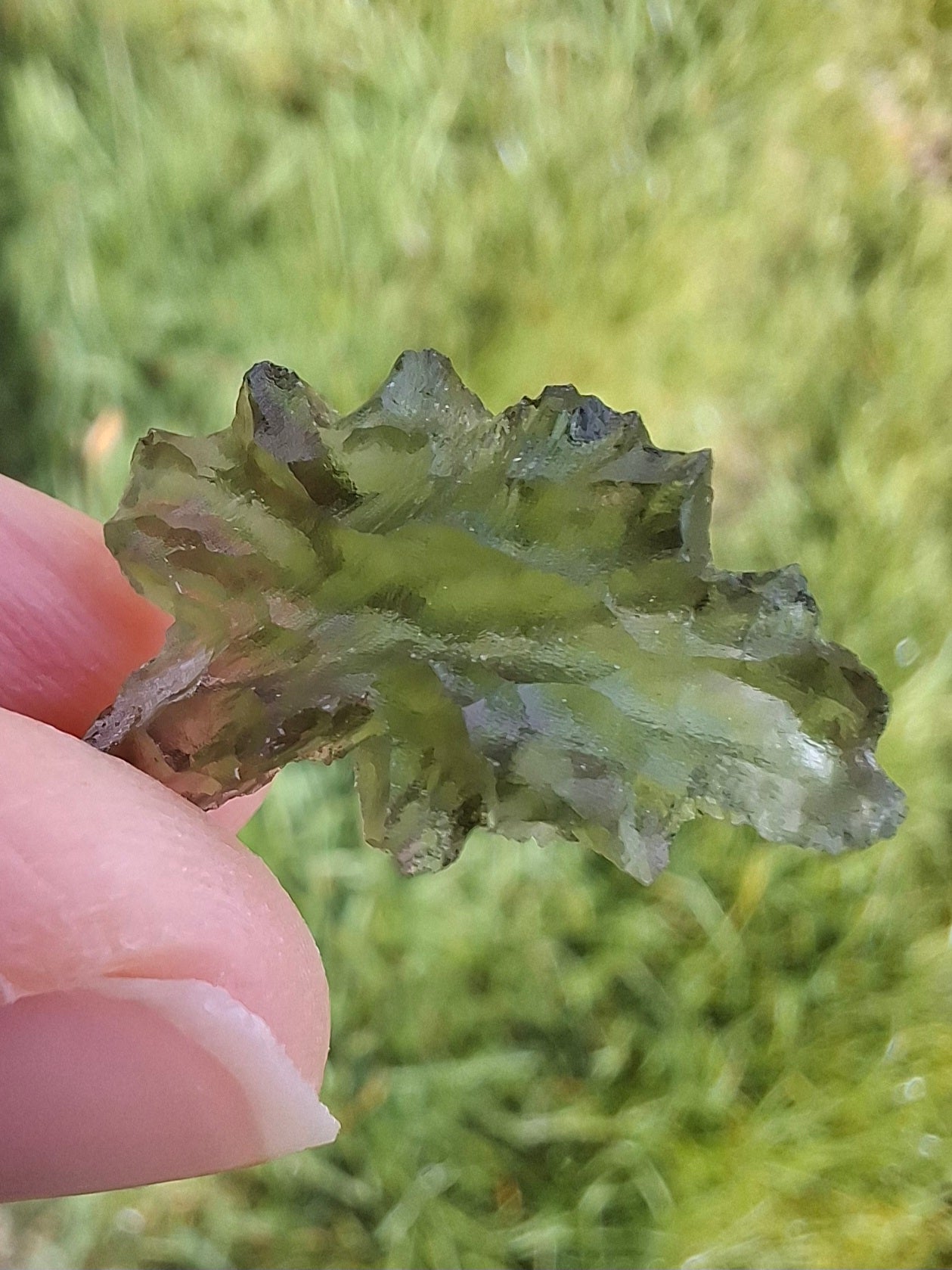 Moldavite Piece, JEZKOVNA BESEDNICE, 0.90g, Tektite (Ref: 1282)