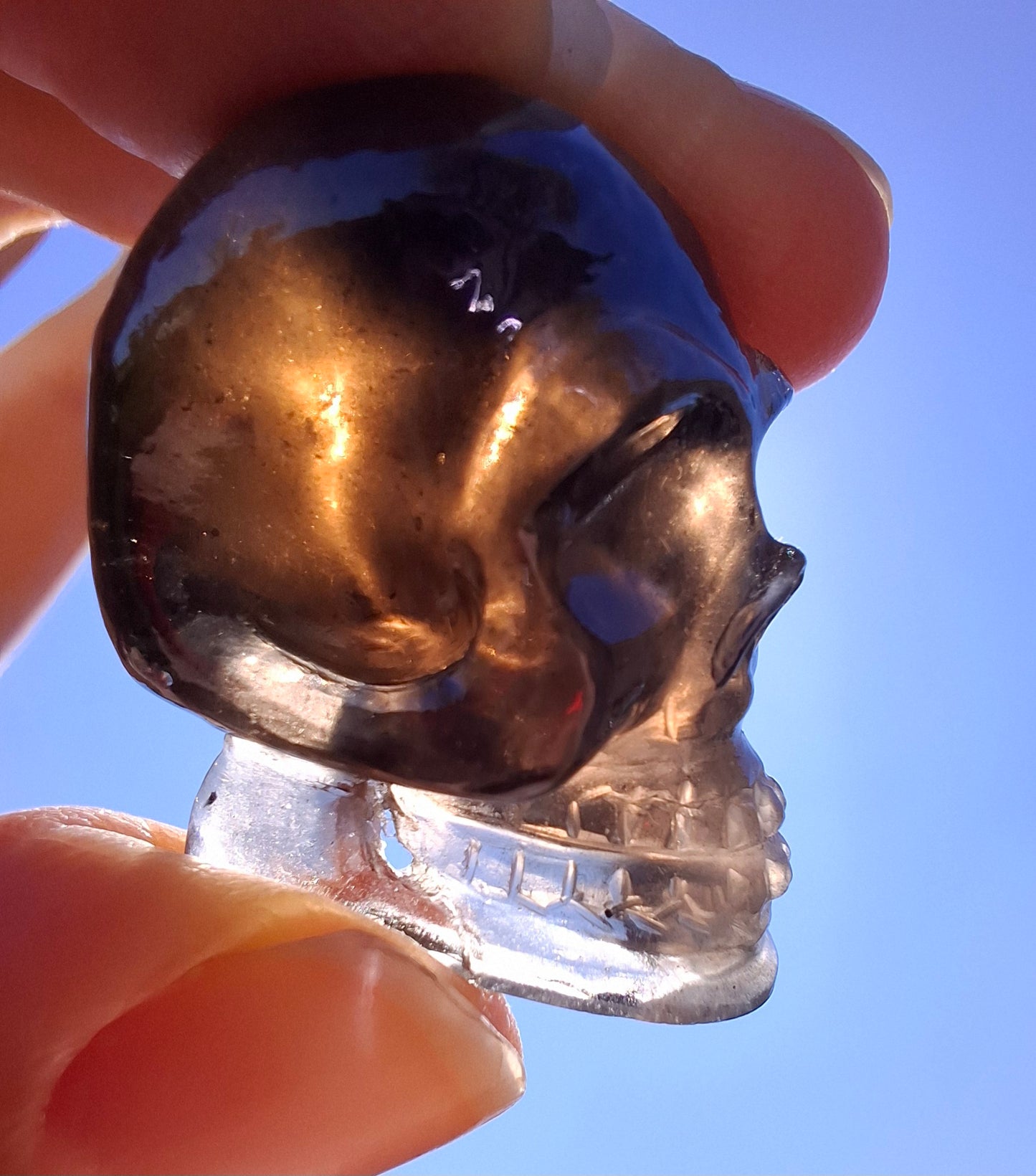 Agni Manitite SKULL Carving, Crystal (Ref: Ag S2)