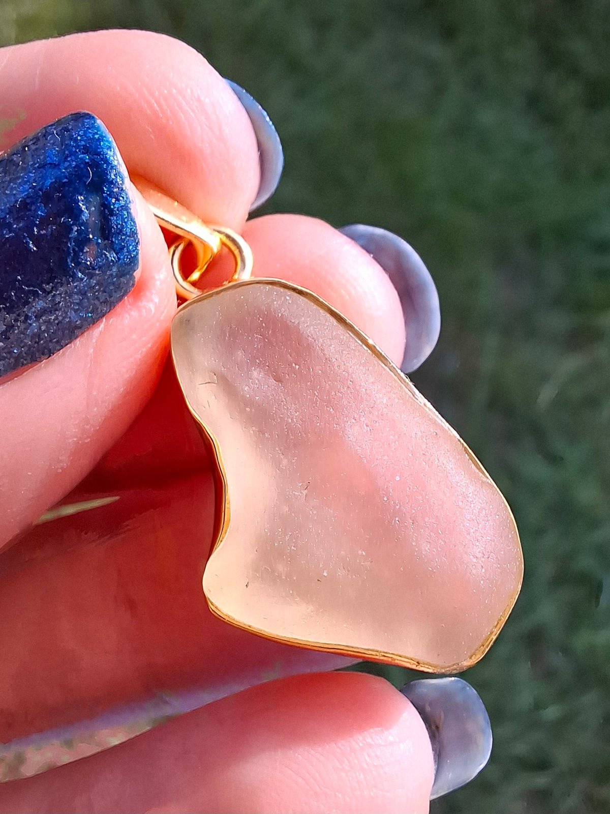 Libyan Desert Glass Pendant, 14K GOLD Plated, Tektite (Ref: LP120)