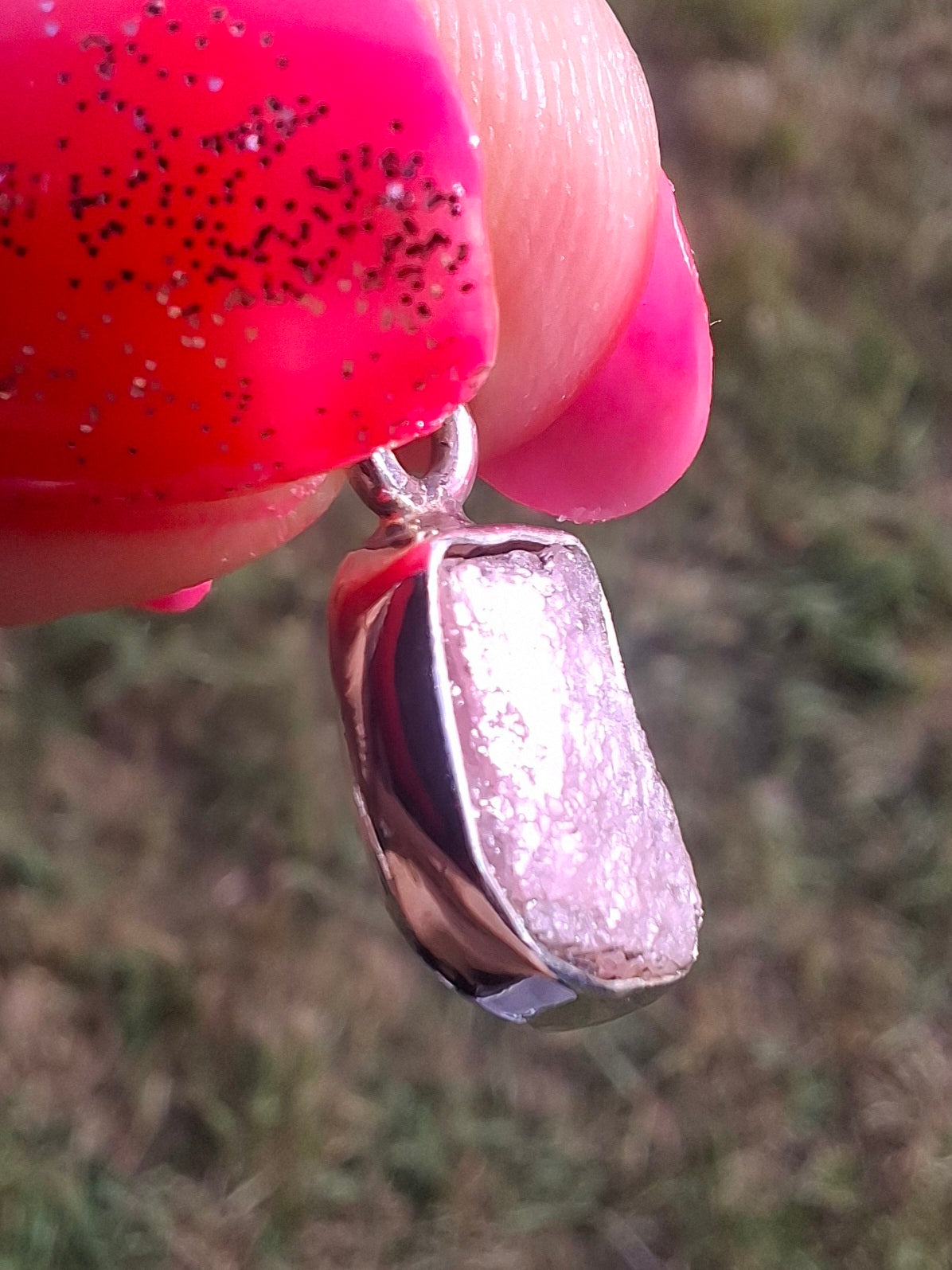 Pink Tourmaline Pendant, 925 Silver, Crystal (Ref: PT41)
