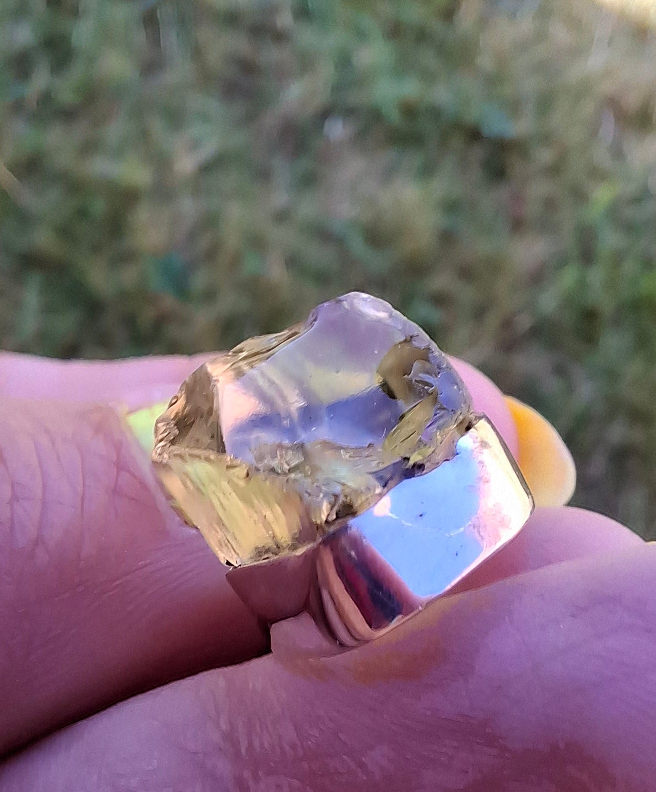 Libyan Desert Glass Pendant, 925 Silver, Tektite (Ref: LP112)