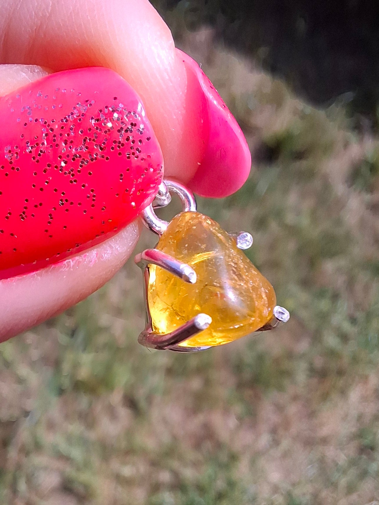 Baltic Amber Pendant, 925 Silver, Fossil (Ref: AP25)