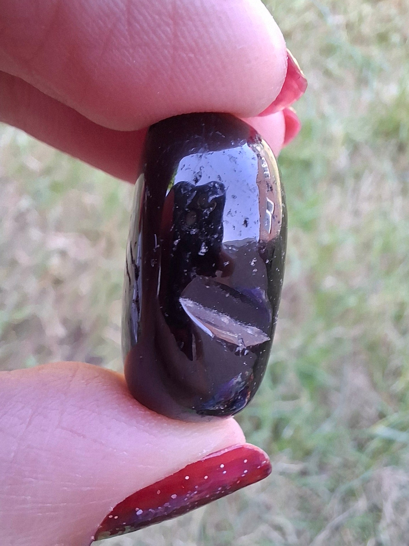 Black Tourmaline, Tumble Stone, Crystal (Ref: T215)