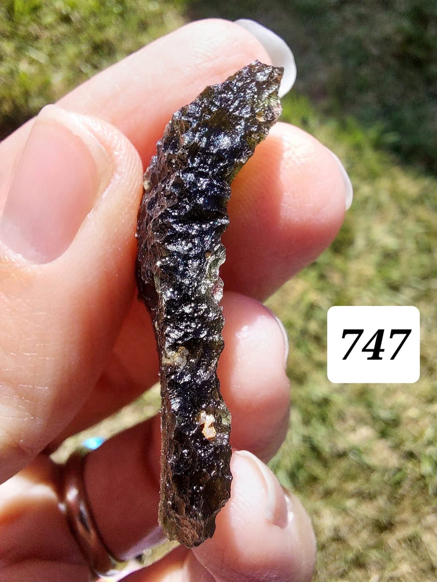 Moldavite Piece, MALY CHLUM, 5.57g, Tektite (Ref: 747)