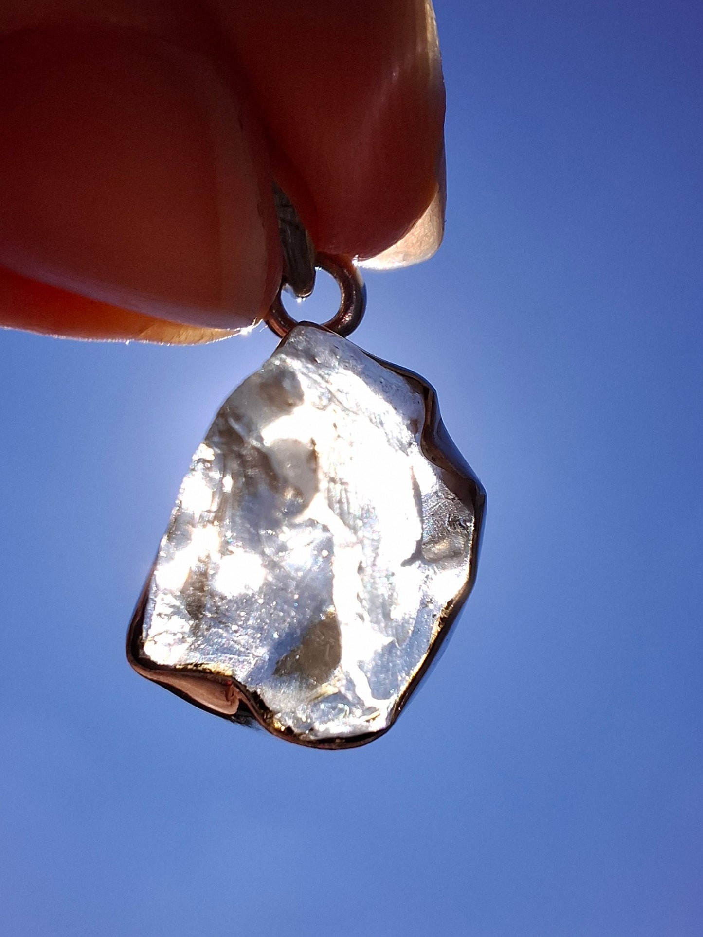 Libyan Desert Glass Pendant, 925 Silver, Tektite (LP103)