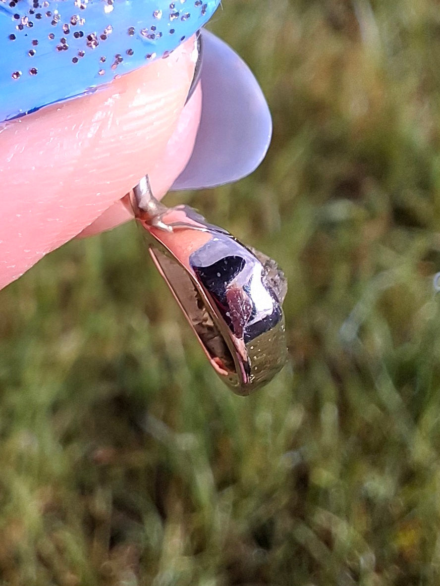 Moldavite Pendant, 925 Silver, Tektite (Ref: P38)