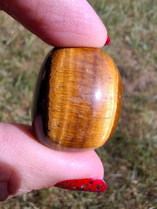 Tigers Eye, Tumble Stone, Crystal (Ref: T128)
