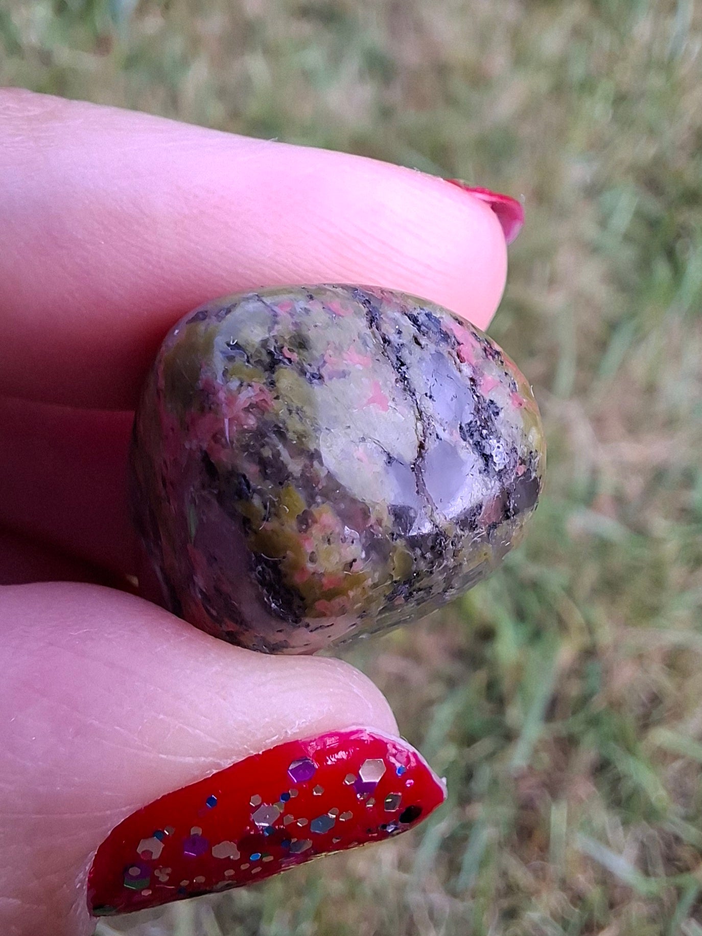 Unakite, Tumble Stone, Crystal (Ref: T179)