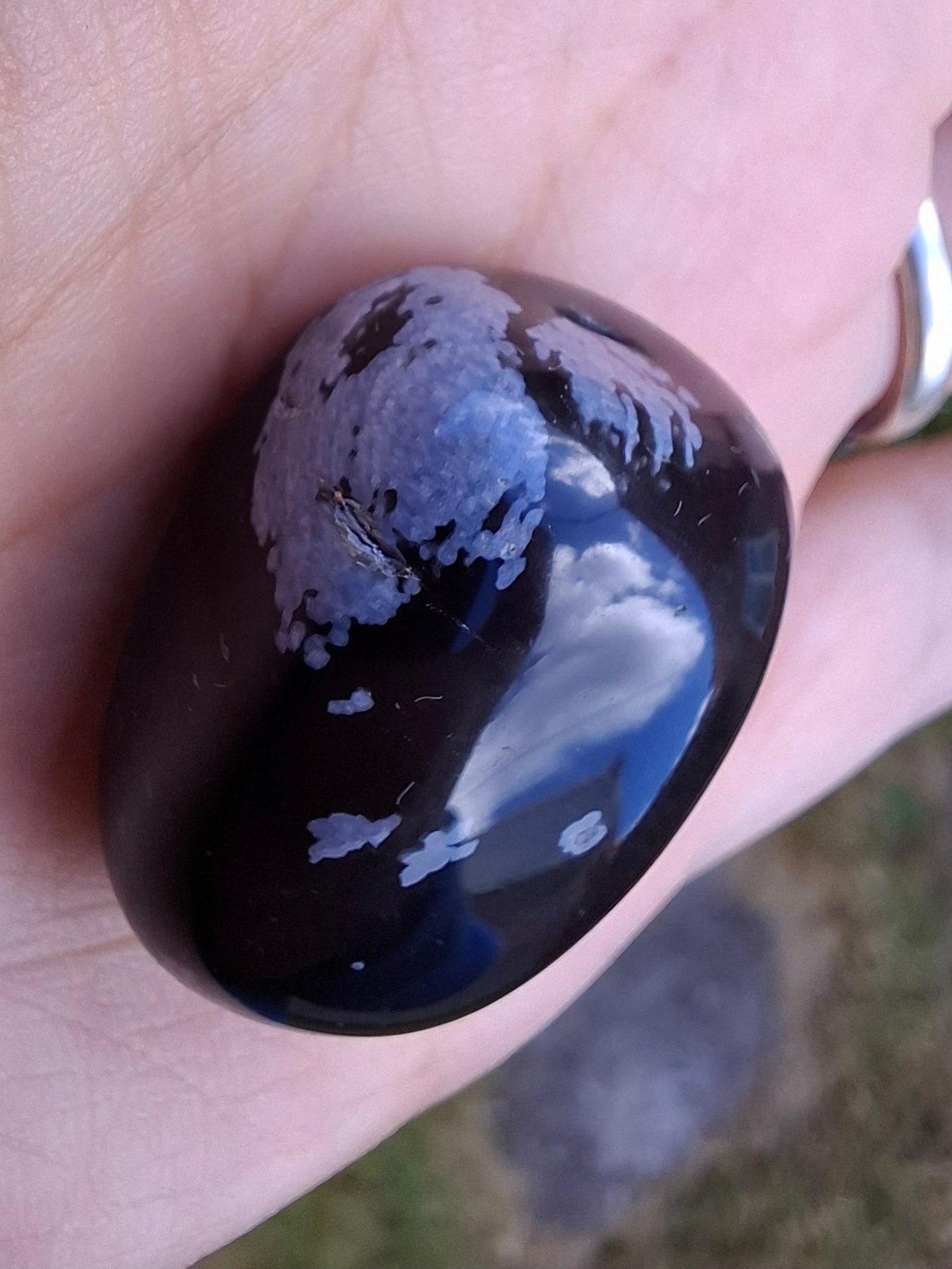 Snowflake Obsidian, Tumble Stone, Crystal (Ref: T100)