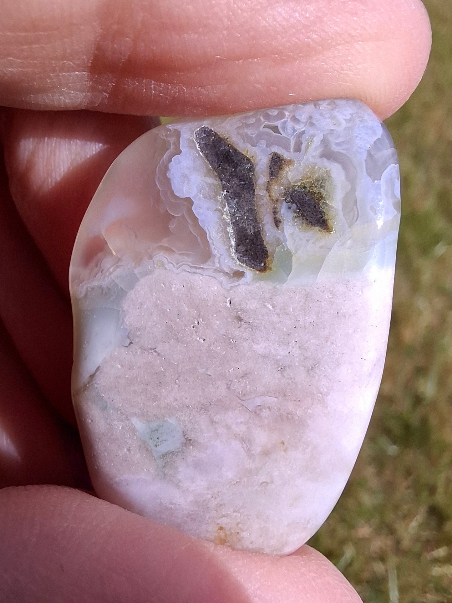 Flower Agate, Tumble Stone, Crystal (Ref: T77)