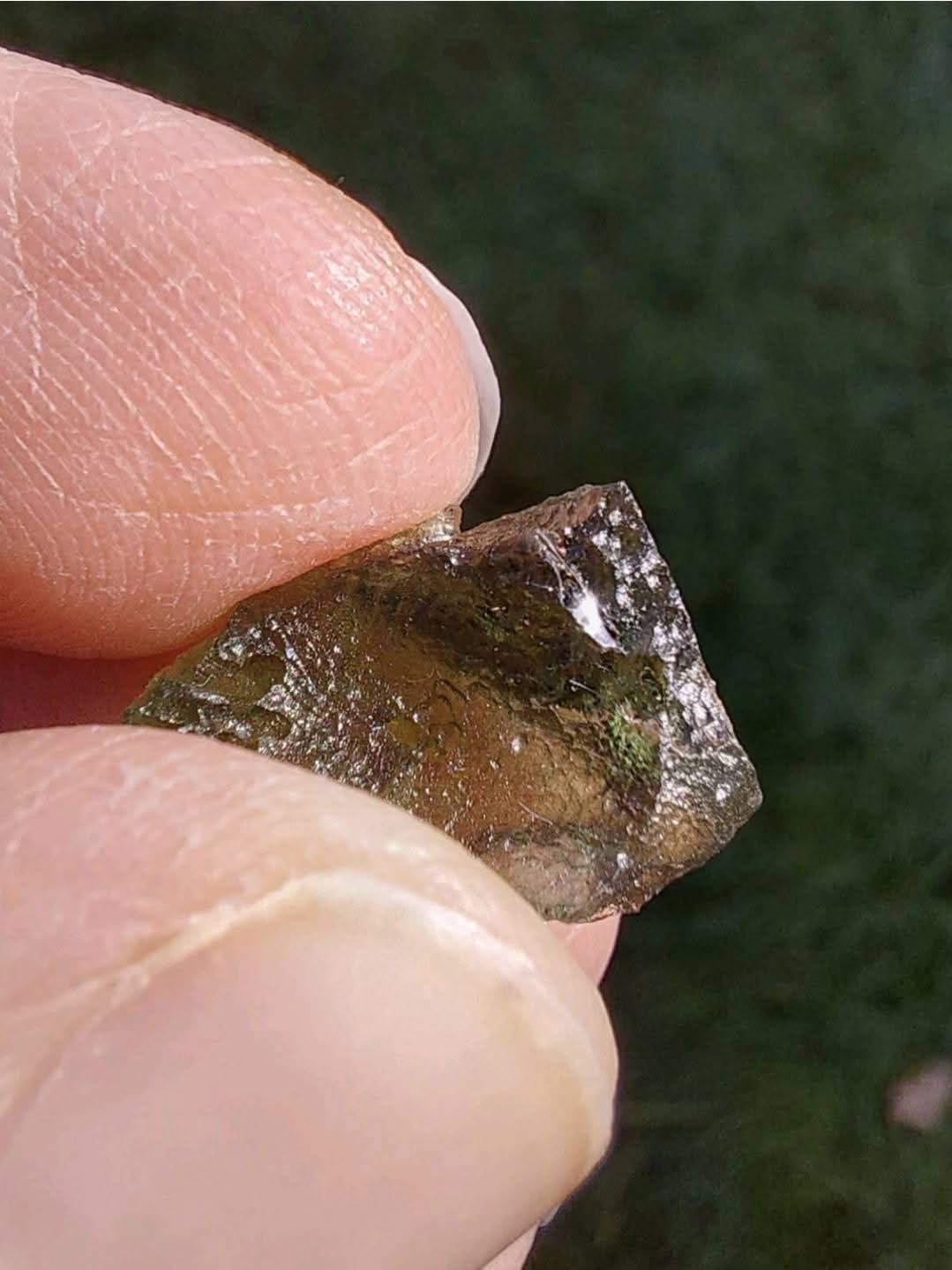 Moldavite Piece, 0.91g, Tektite (Ref: 924)