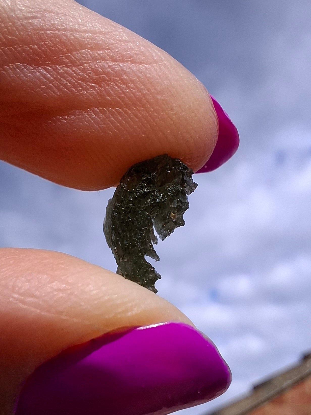 Moldavite Piece, 0.72g, Tektite (Ref: 1438)