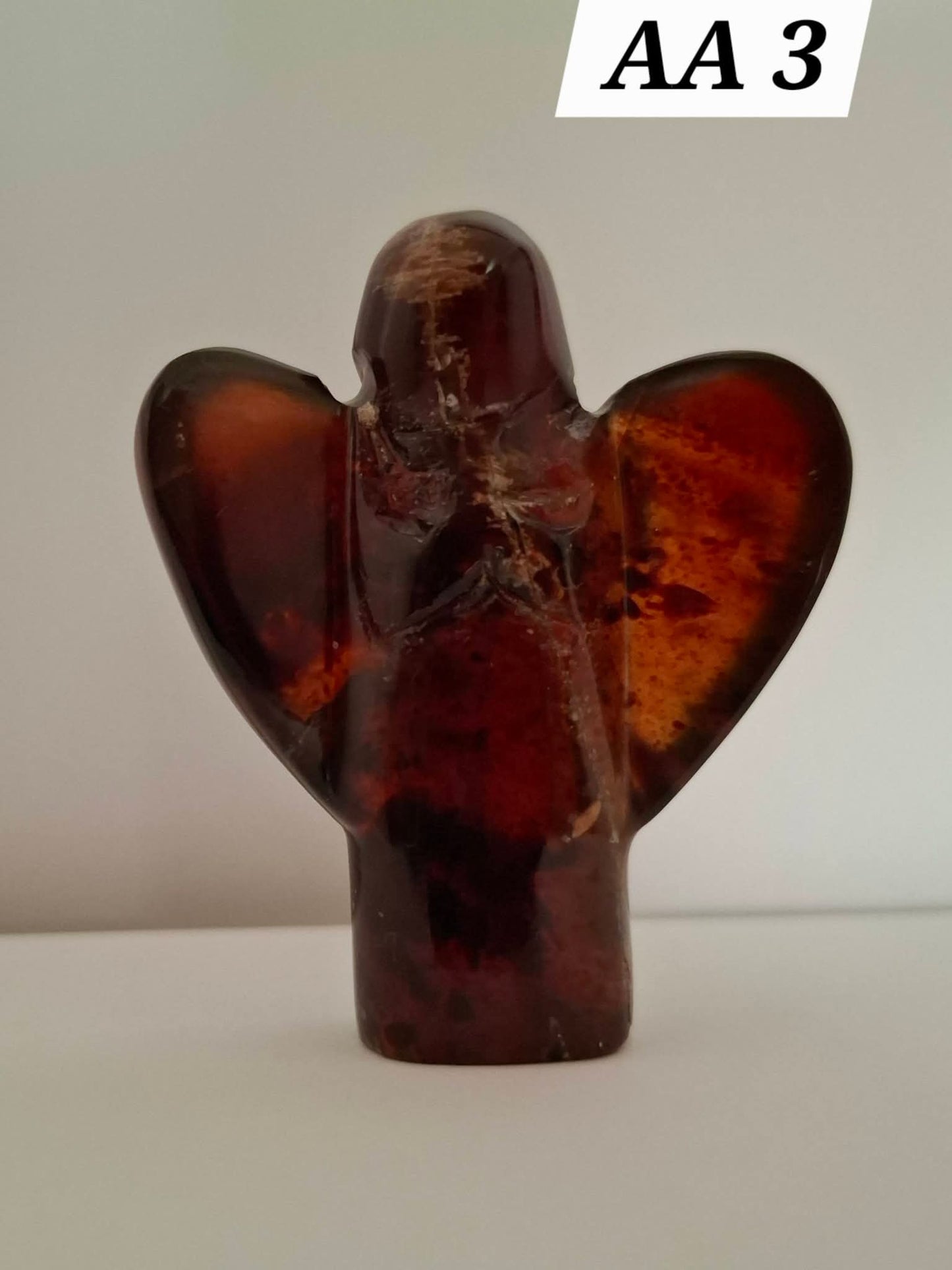 Red Amber Angel, 22.65, Carving, Fossil (Ref: AA3)