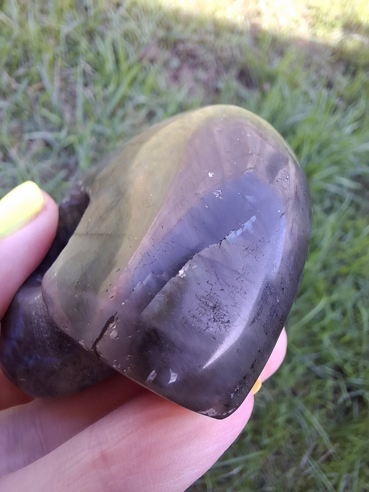 Labradorite Ammonite Carving, 146.90g, Crystal (Ref: laba5)