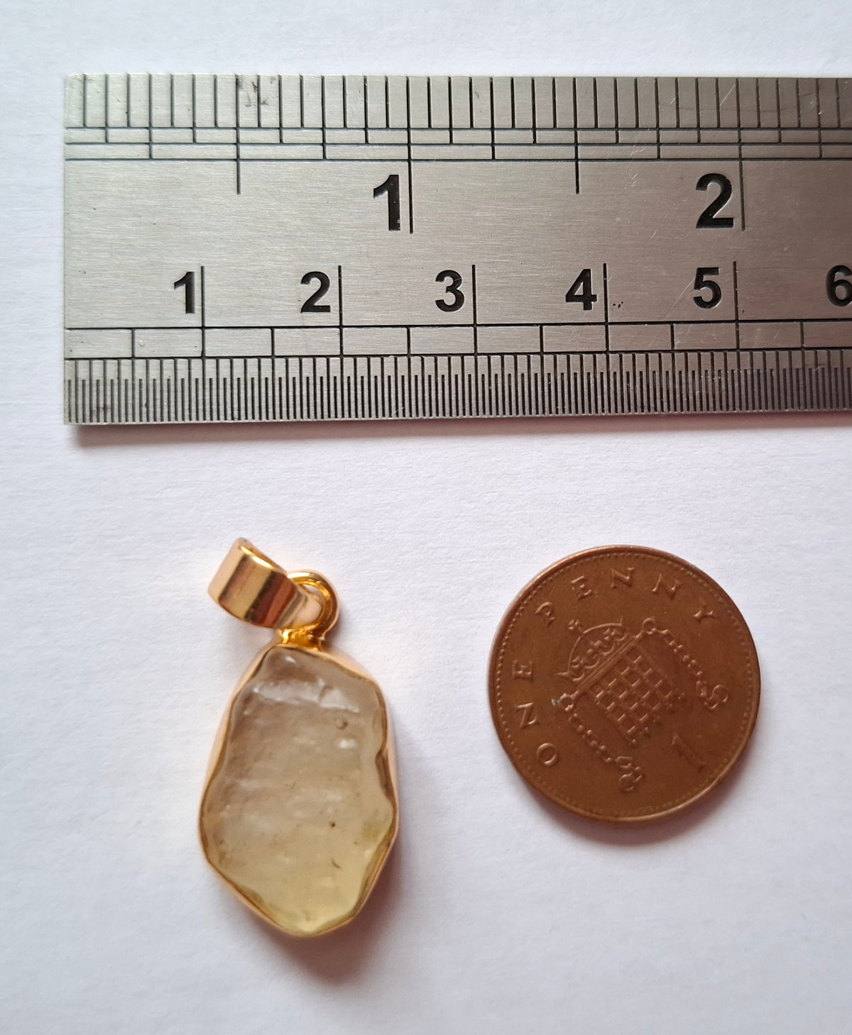 Libyan Desert Glass Pendant, 14K GOLD Plated, Tektite (Ref: LP124)