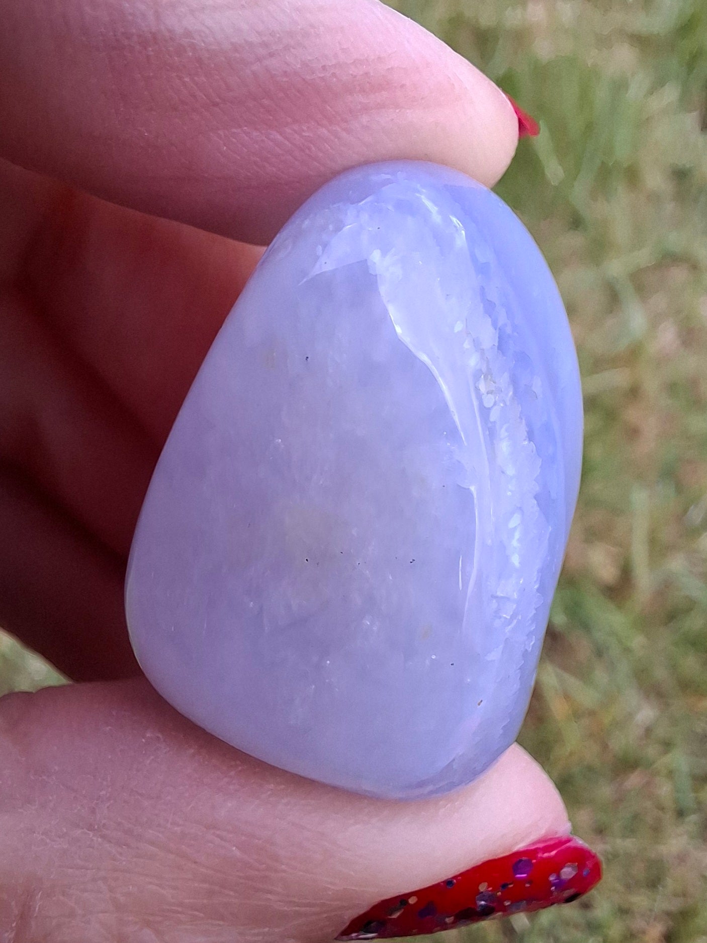 Blue Lace Agate, Tumble Stone, Crystal (Ref: T146)
