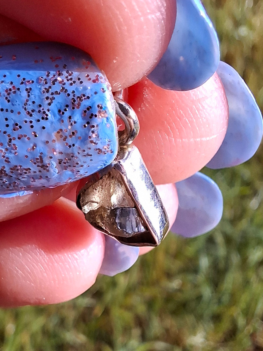 Moldavite Pendant, 925 Silver, Tektite (Ref: P38)
