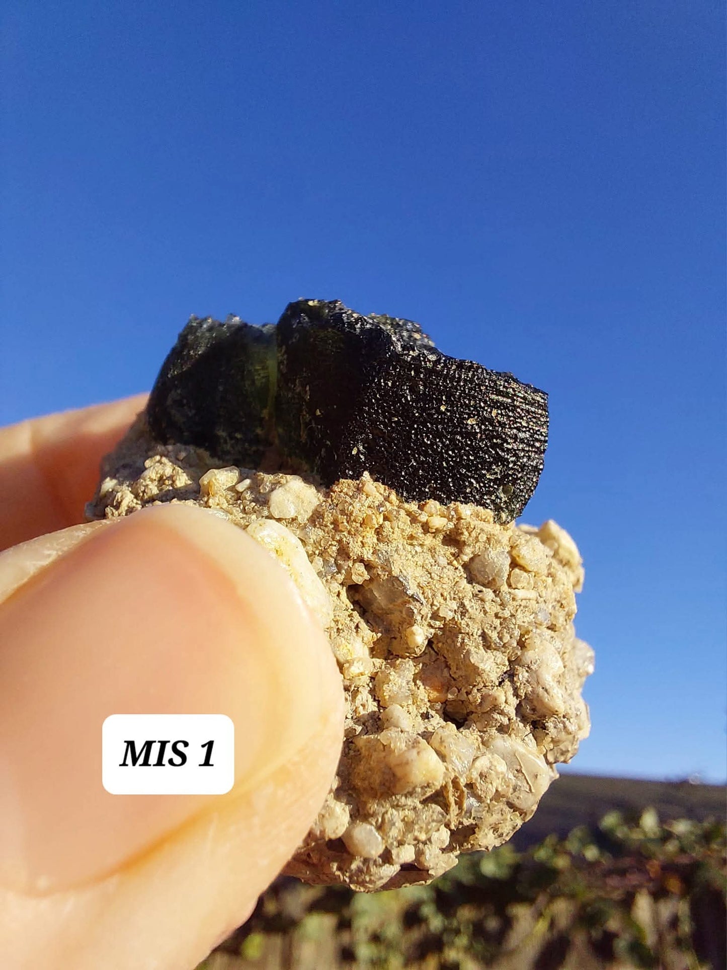 Moldavite In-Situ (in matrix), Besednice, Est-13g, Tektite (Ref: MIS1)