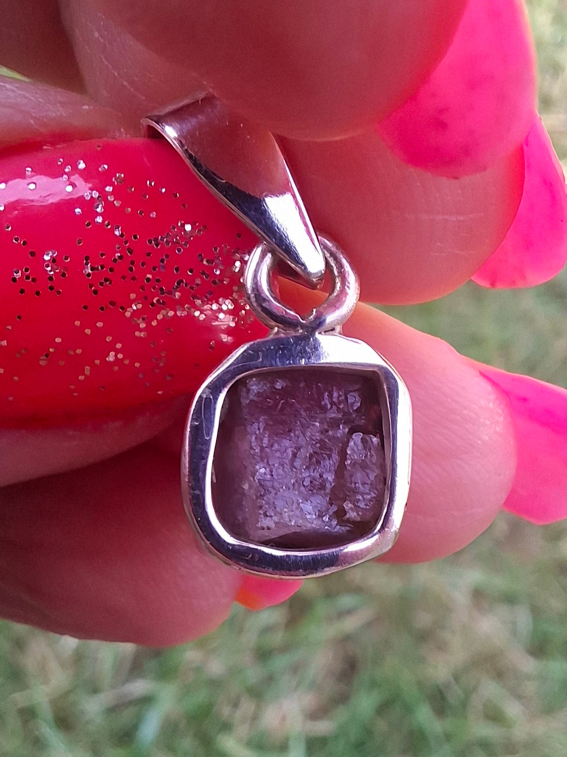 Pink Tourmaline Pendant, 925 Silver, Crystal (Ref: PT76)