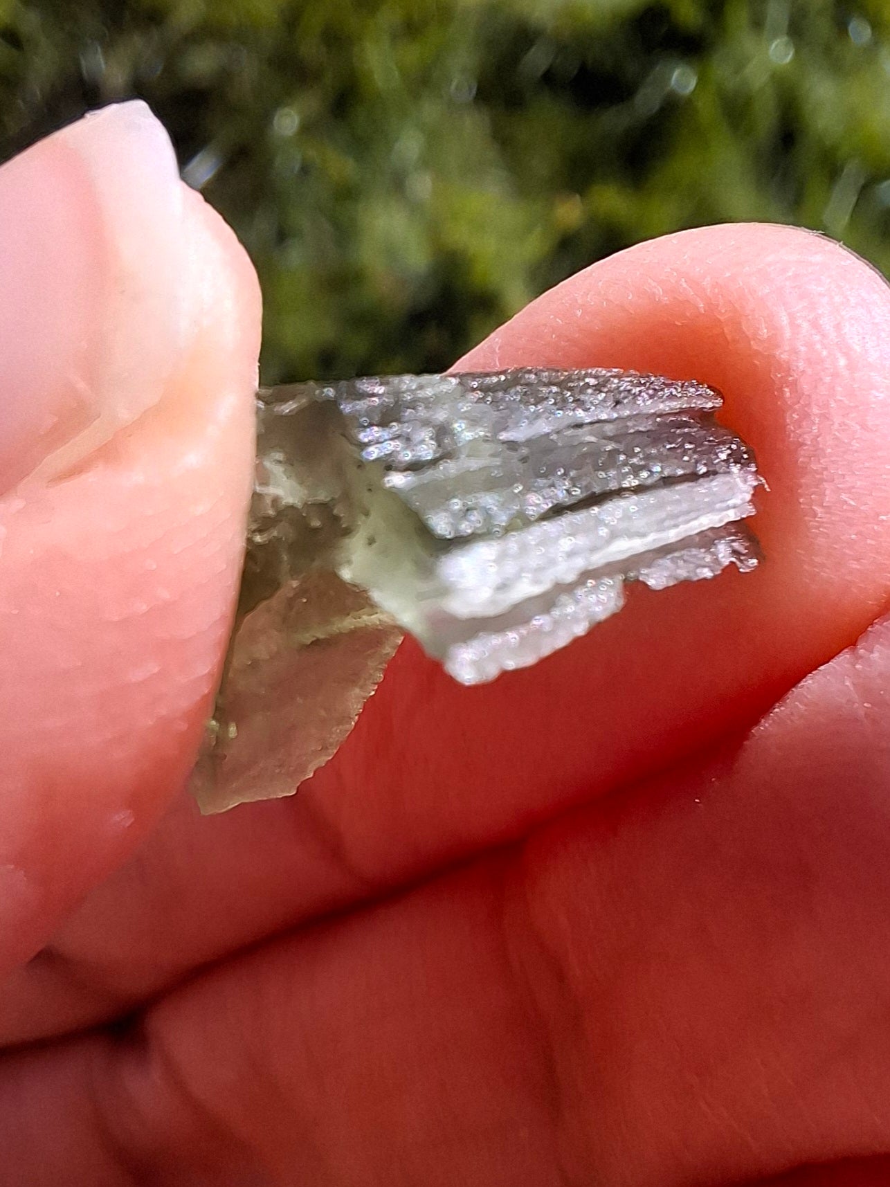 DRILLED, Moldavite Piece, 0.74g, Tektite (Ref: D13)