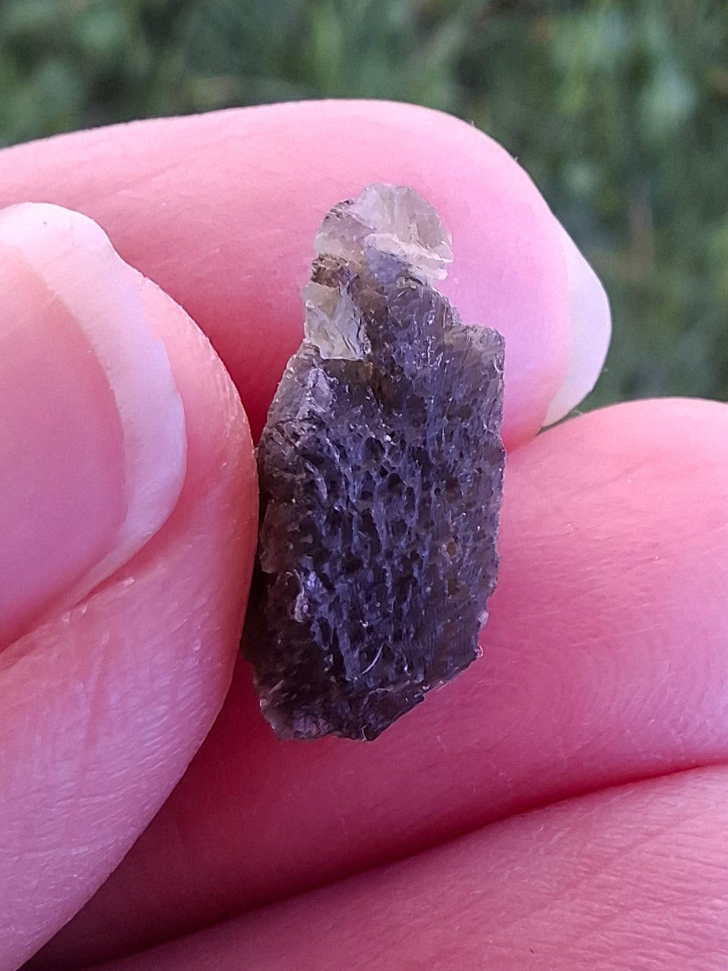 DRILLED Moldavite Piece, 0.92g, Tektite (Ref: D8)
