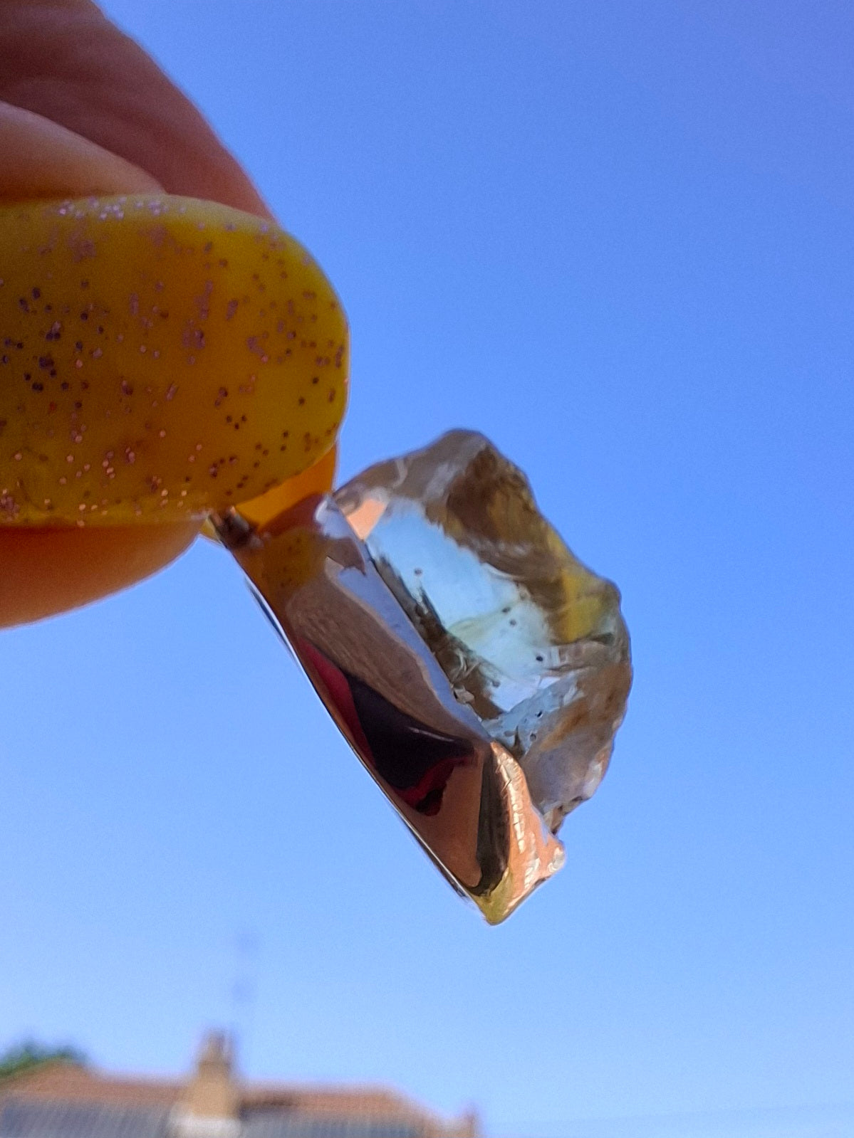 Libyan Desert Glass Pendant, 925 Silver, Tektite (Ref: LP105)