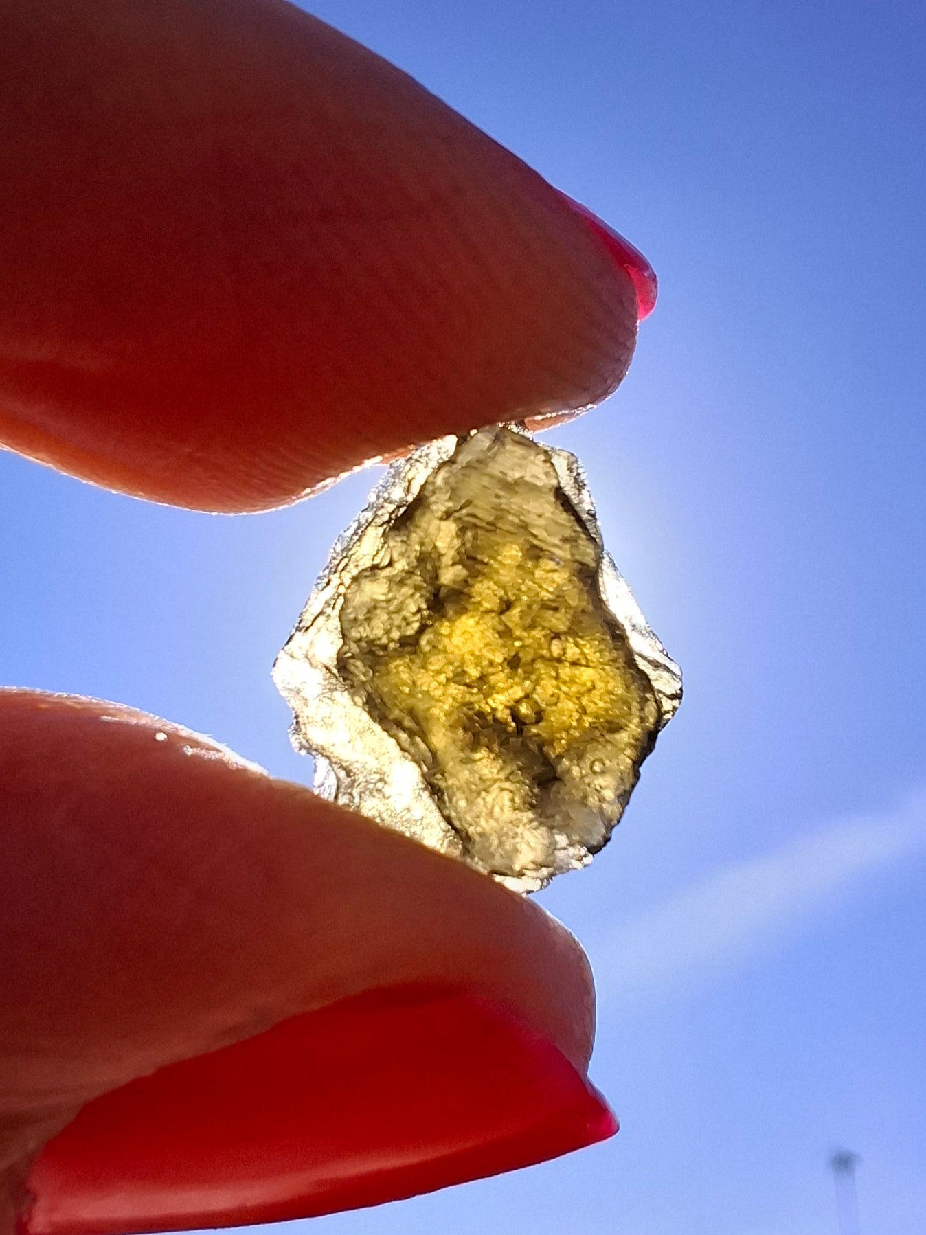 Moldavite Piece, 0.87g, Tektite (Ref: 231)