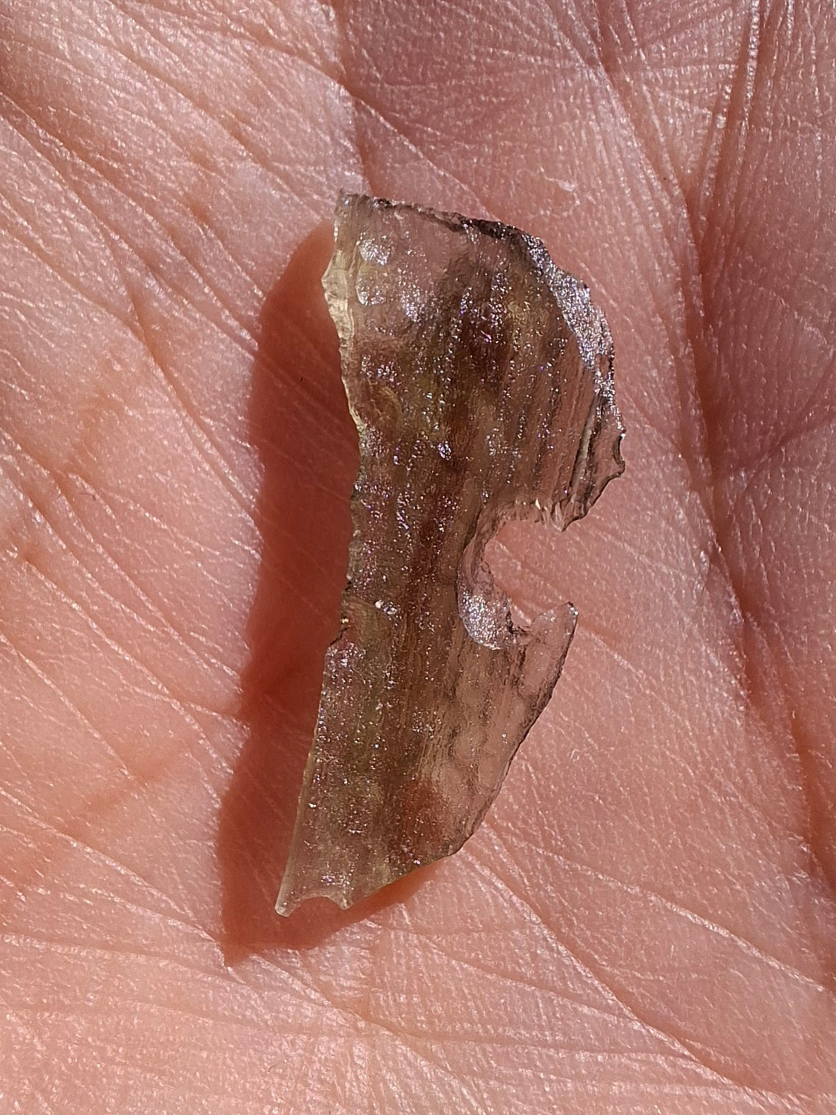 Moldavite Piece, 0.46g, Tektite (Ref: 1521)