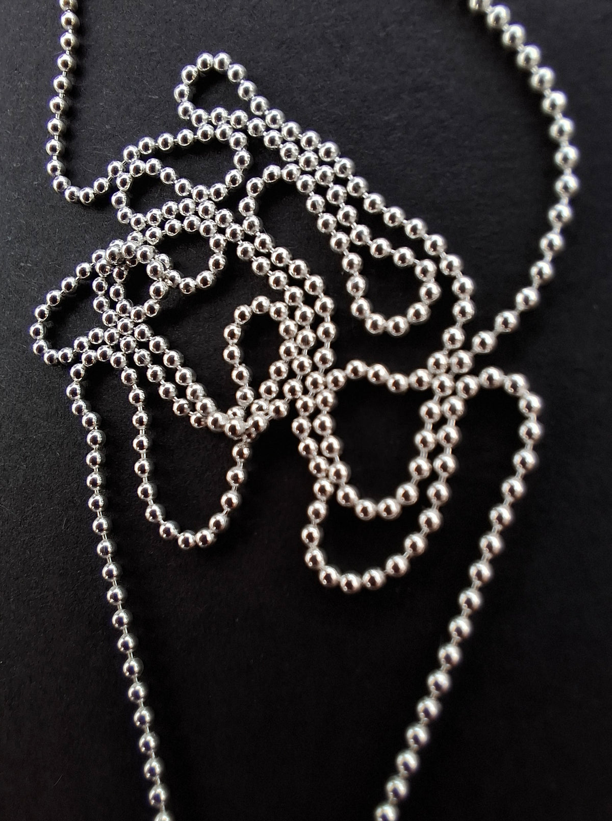 Bead Round, 1.0mm, 18 inch, 925 Silver CHAIN (Ref chain-3)
