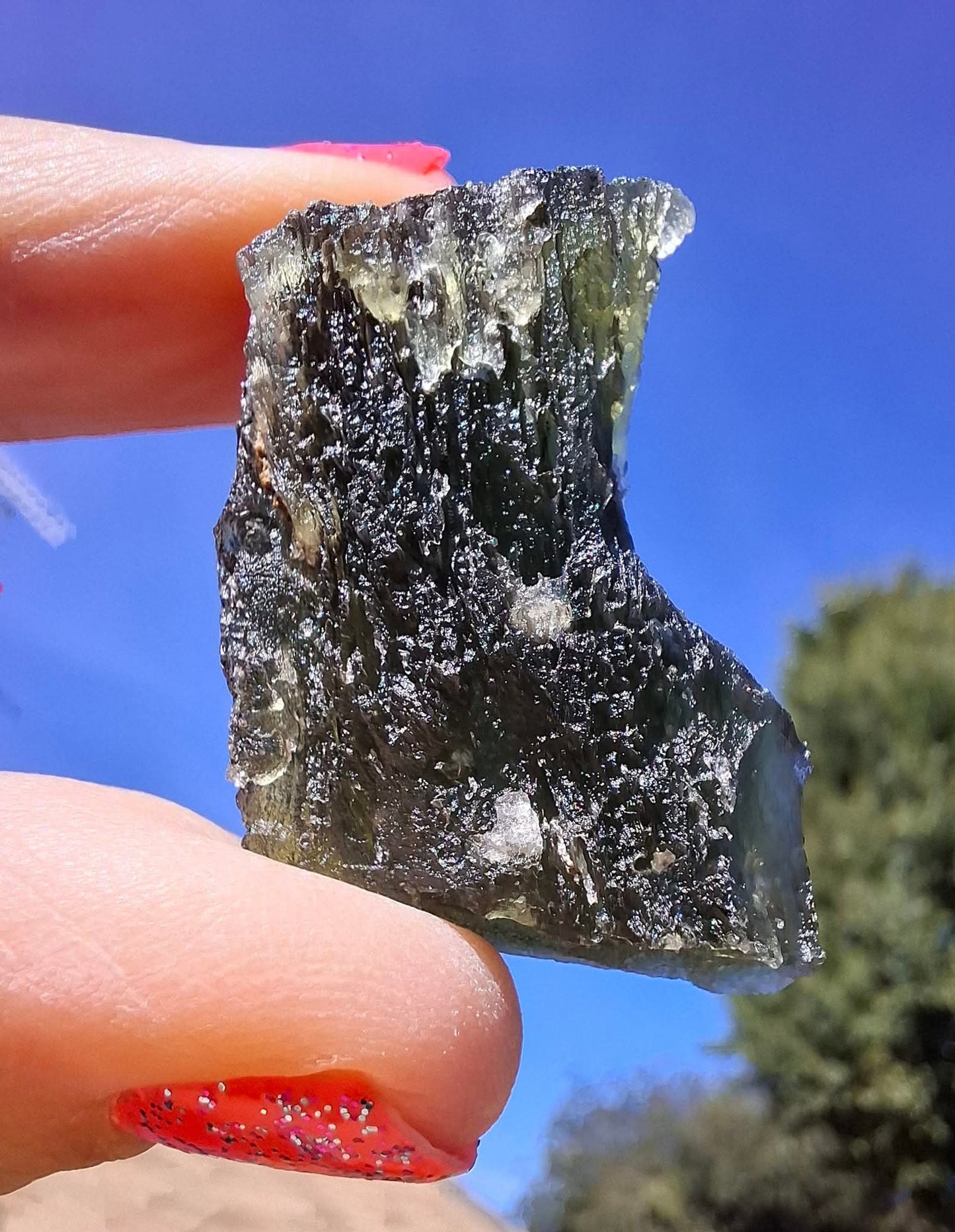 Moldavite Piece, JAKULE, 12.00g, Tektite (Ref: 1175)