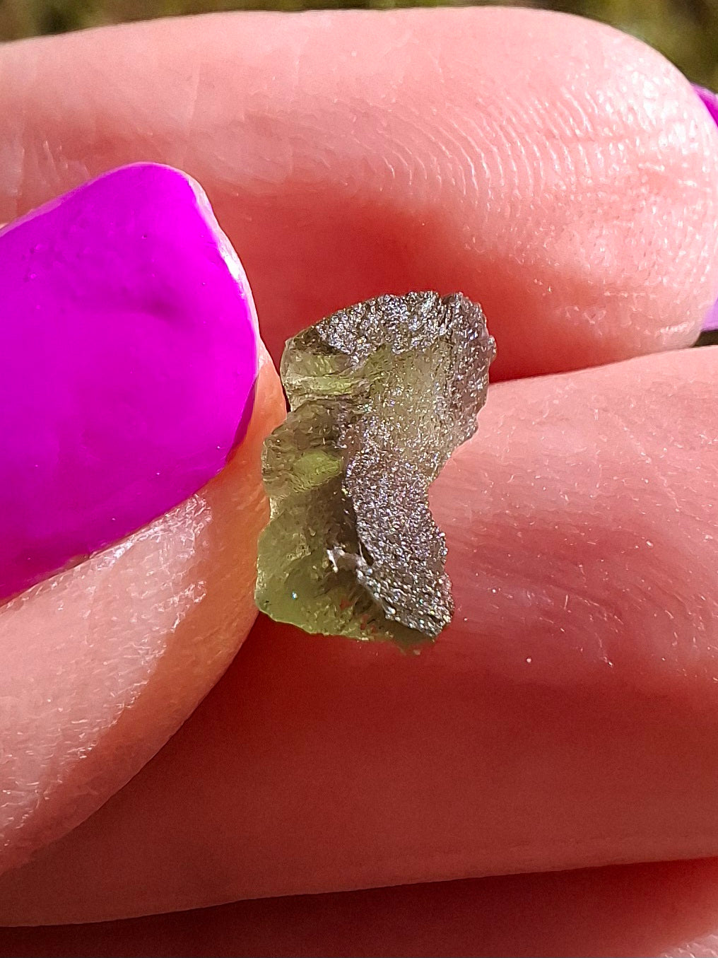 Moldavite small Piece, 0.39g, Tektite (Ref: 1431)