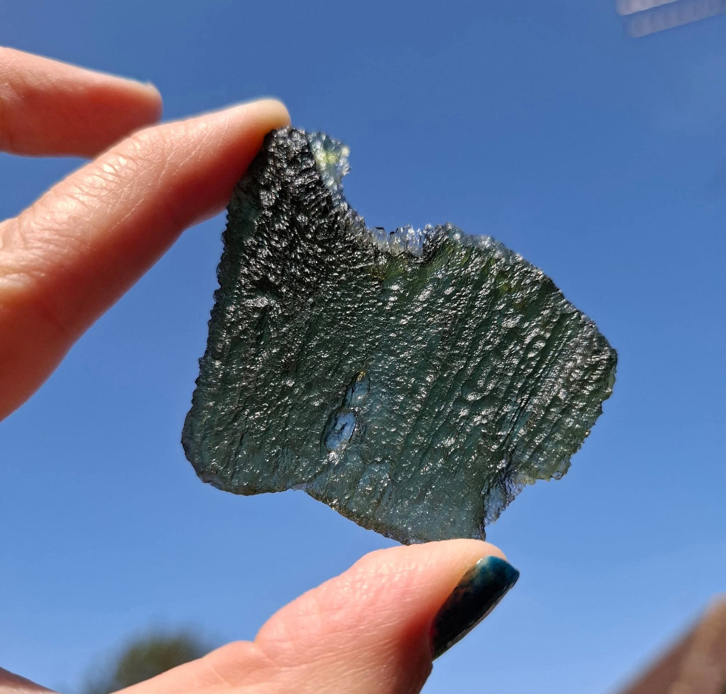Moldavite Piece, ANGEL CHIME, CHLUM MAROUSKOVO POLE, 23.61g, Tektite (Ref: 1165)