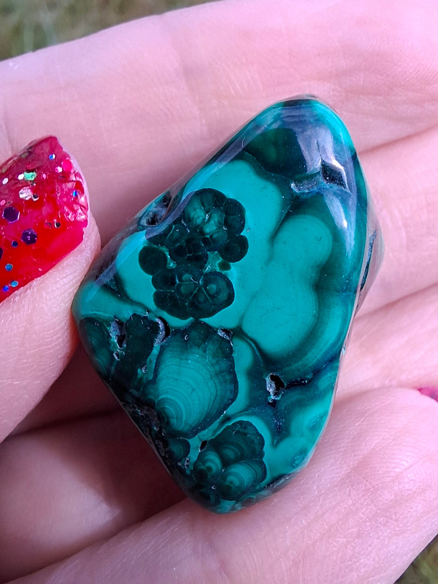 Malachite, Tumble Stone, Crystal (Ref: T157)