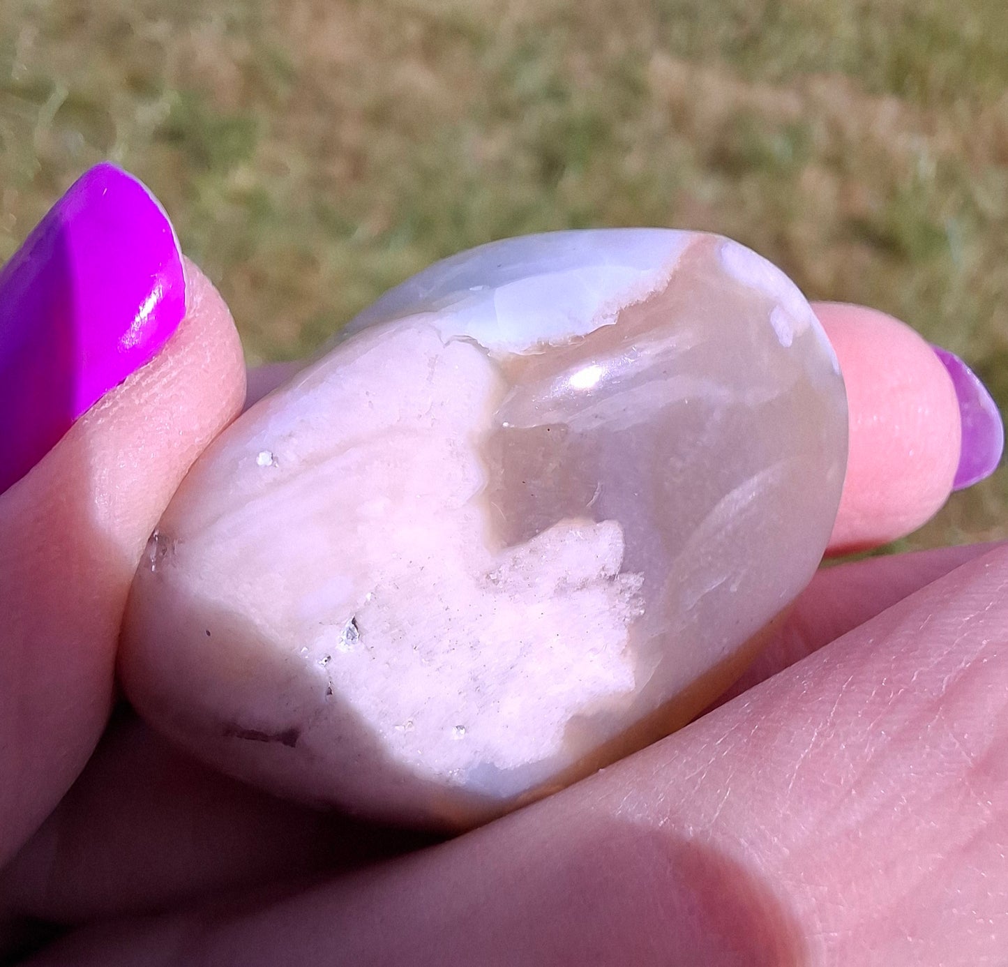 Flower Agate, Tumble Stone, Crystal (Ref: T75)