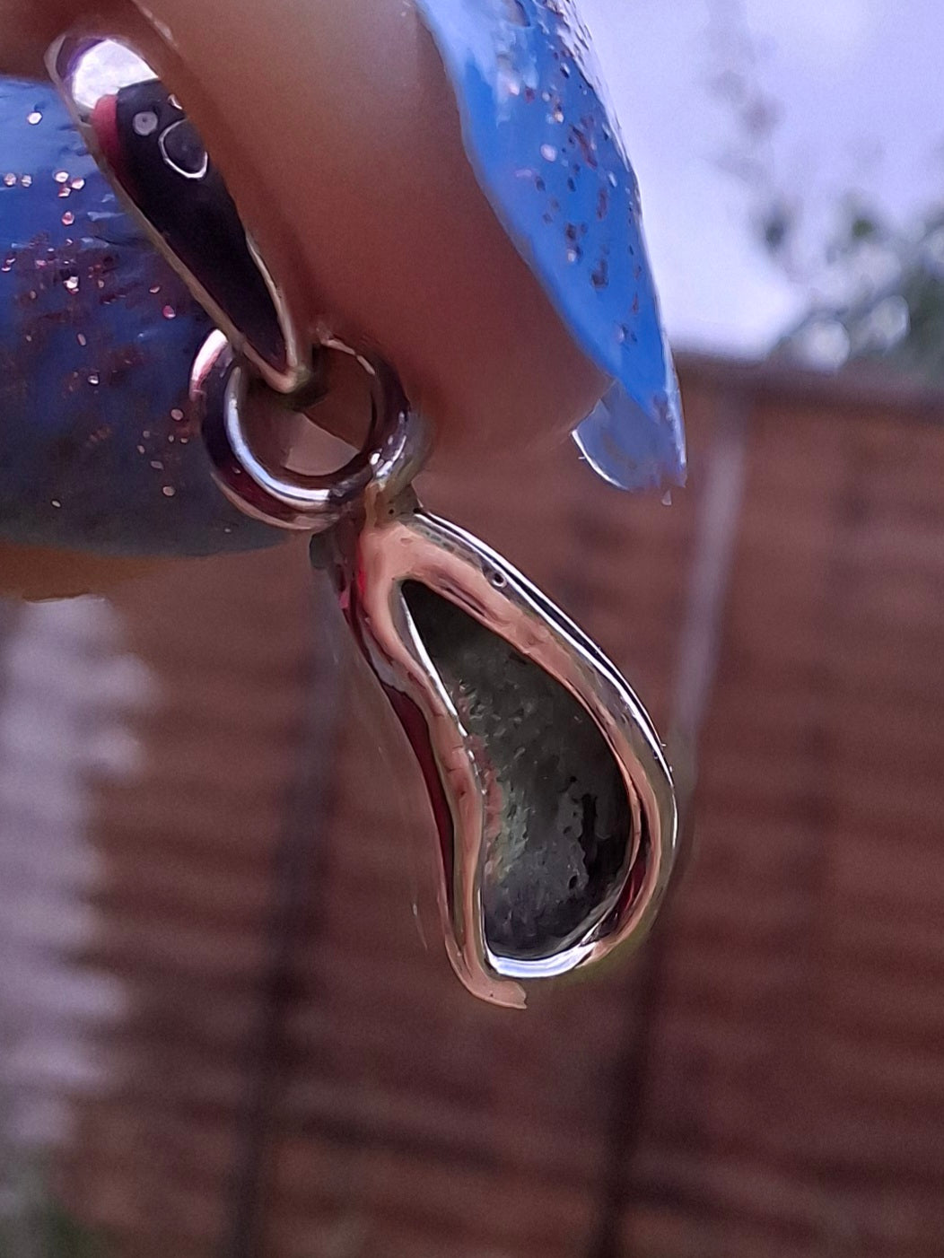Moldavite Pendant, 925 Silver, Tektite (Ref: P67)