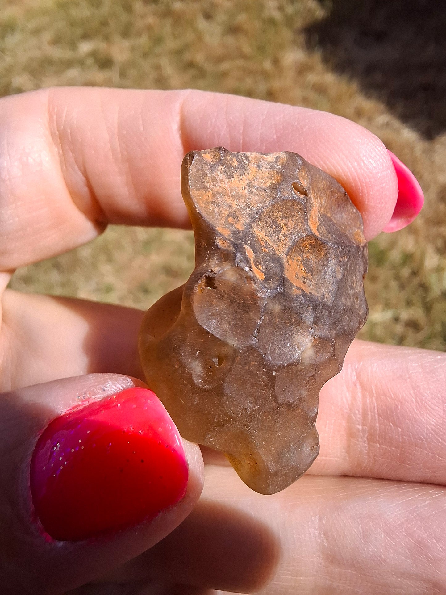 Libyan Desert Glass (darker) Piece, 10.25g, Tektite (Ref: L1368)