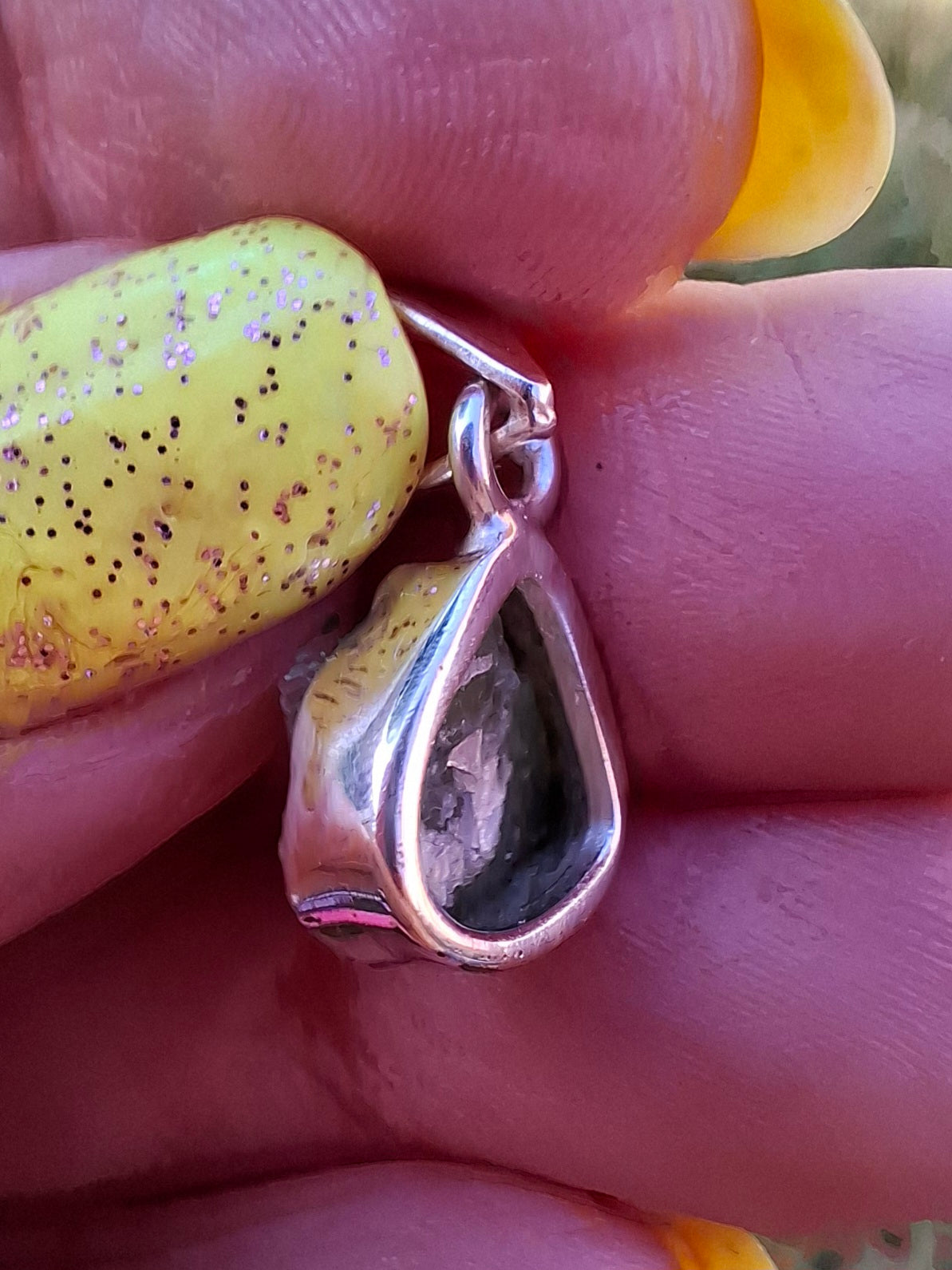 Green Tourmaline Pendant, 925 Silver, Crystal (Ref: GT6)