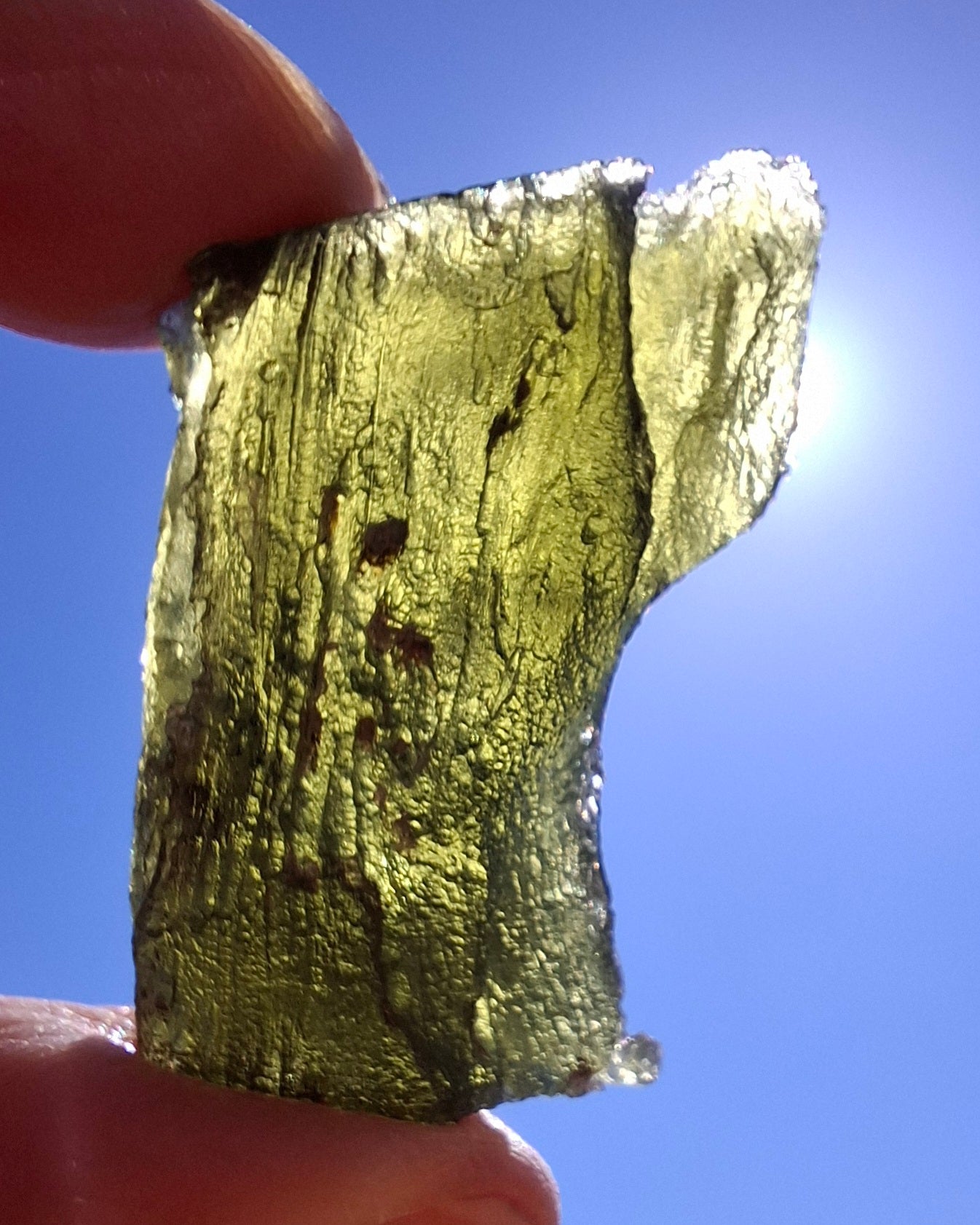 Moldavite Piece, JAKULE, 12.00g, Tektite (Ref: 1175)