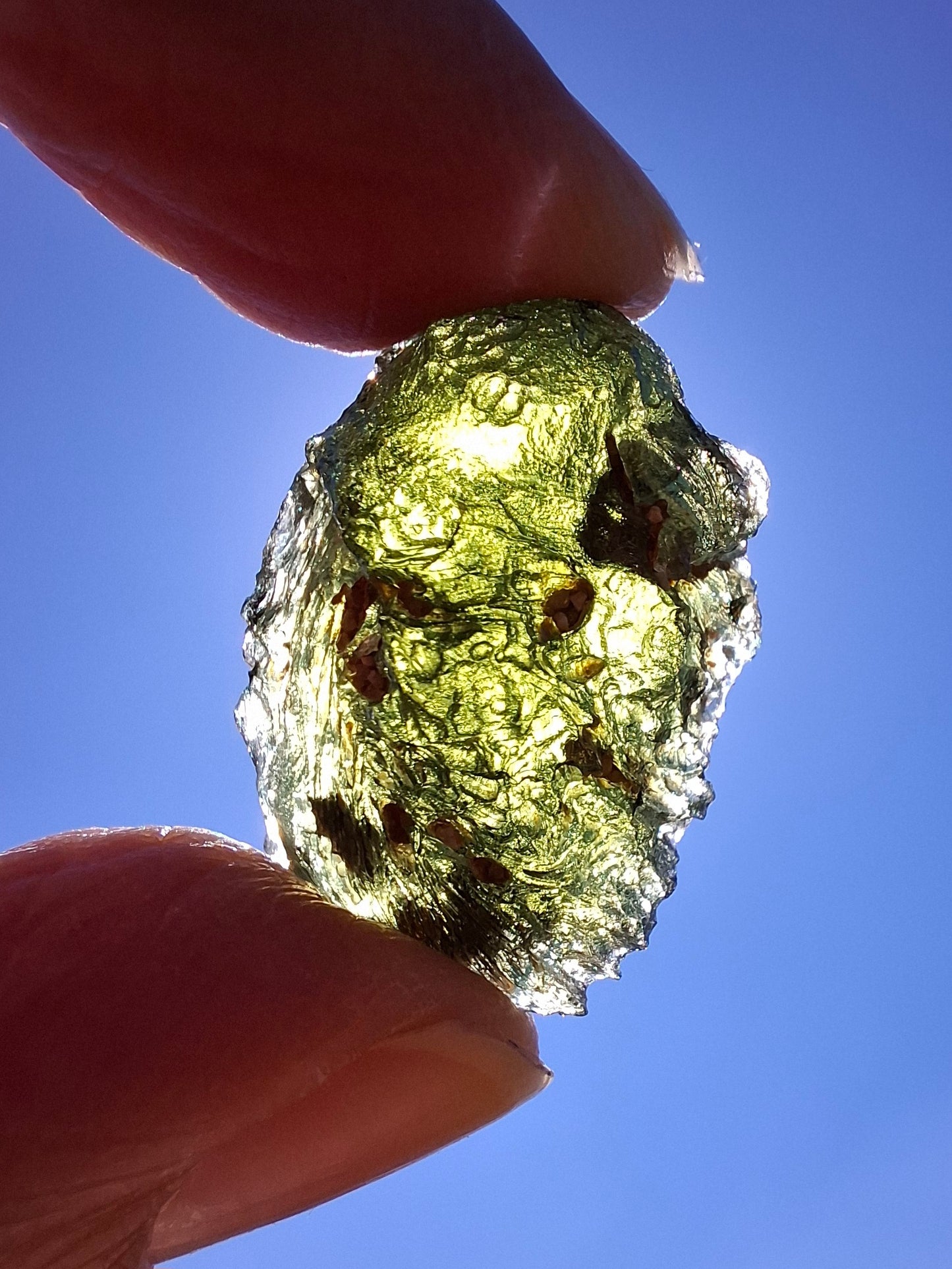 Moldavite Piece, NESMEN, 5.46g, Tektite (Ref: 1373)