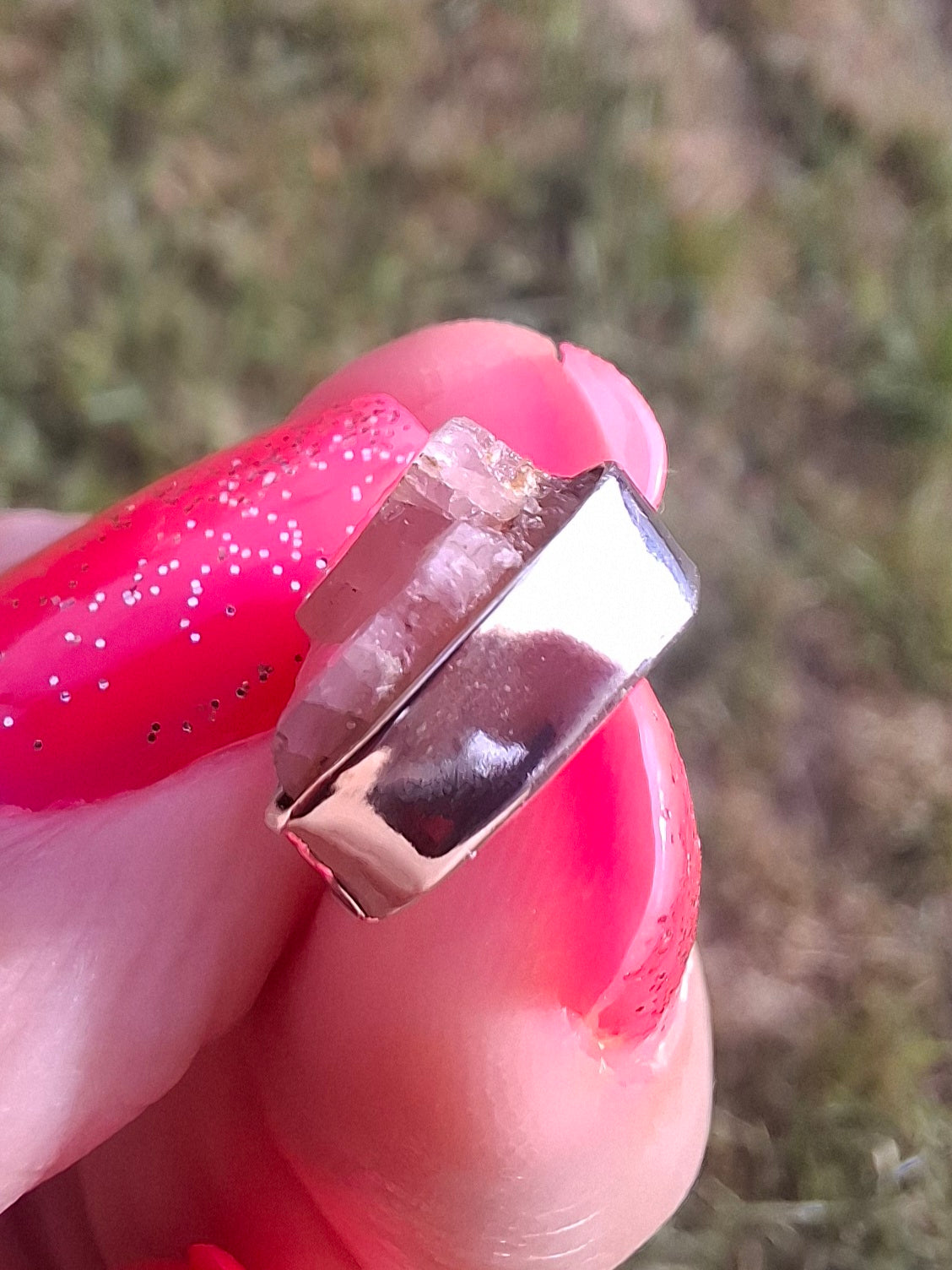 Pink Tourmaline Pendant, 925 Silver, Crystal (Ref: PT74)