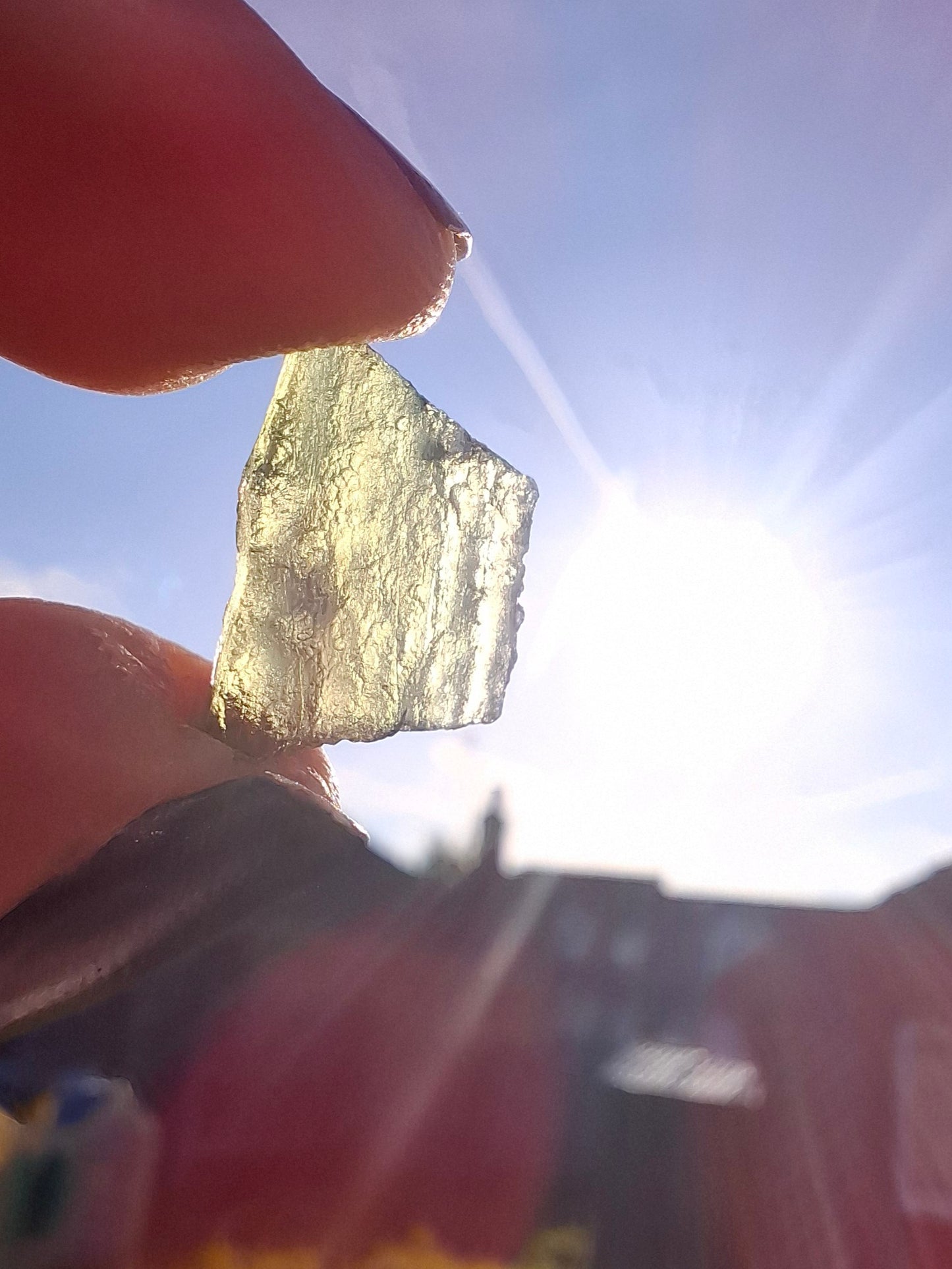 Moldavite Piece, 0.93g, Tektite (Ref: 1391)