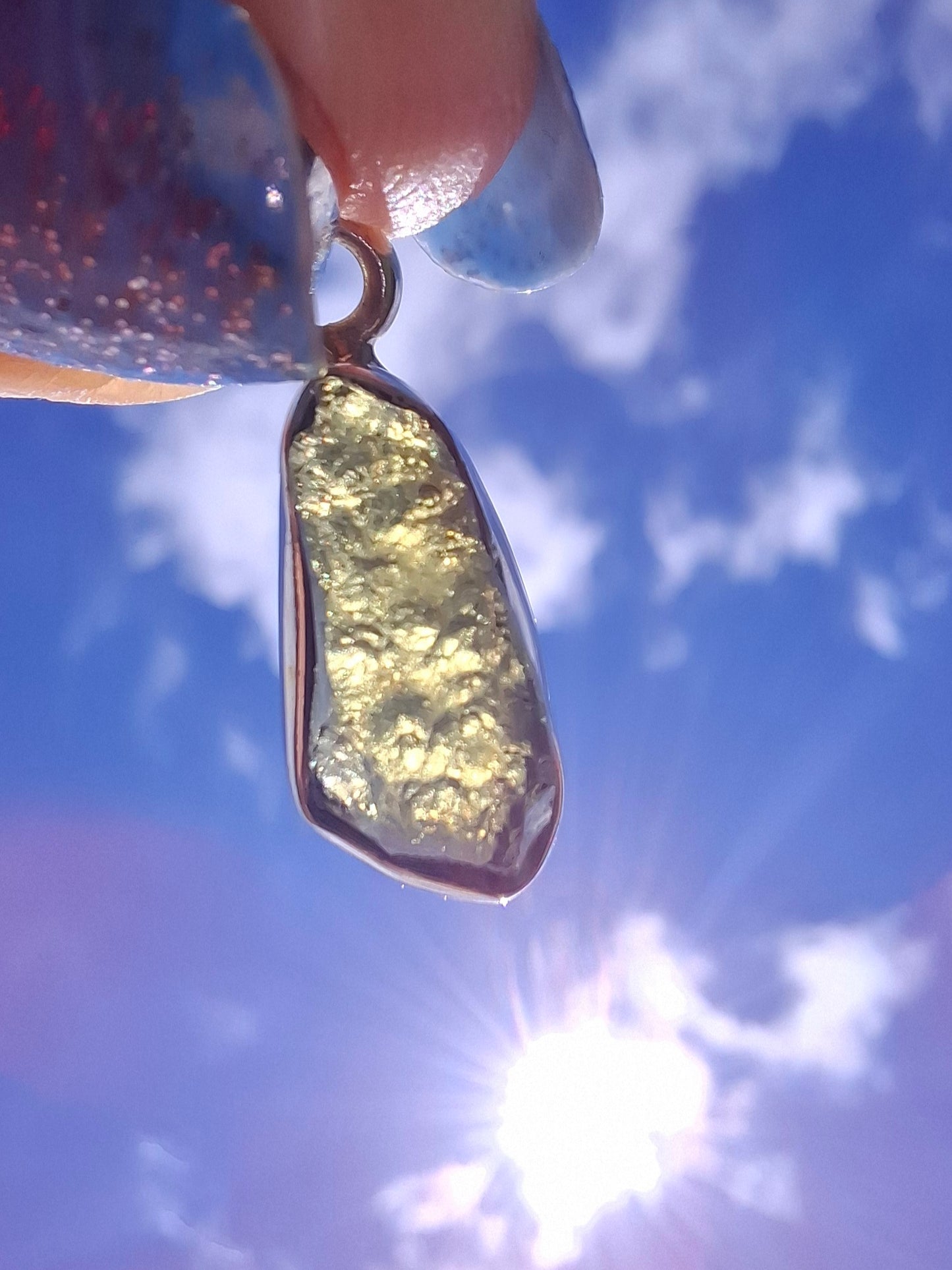Moldavite Pendant, 925 Silver, Tektite (Ref: P79)