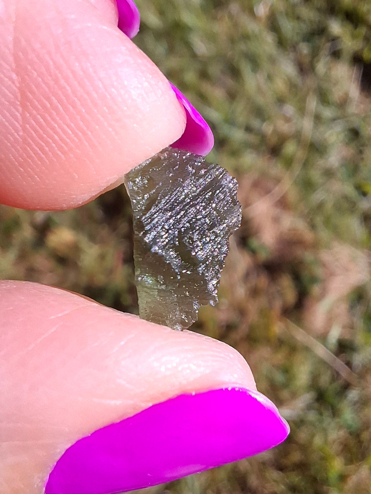 Moldavite Piece, 0.51g, Tektite (Ref: 1450)