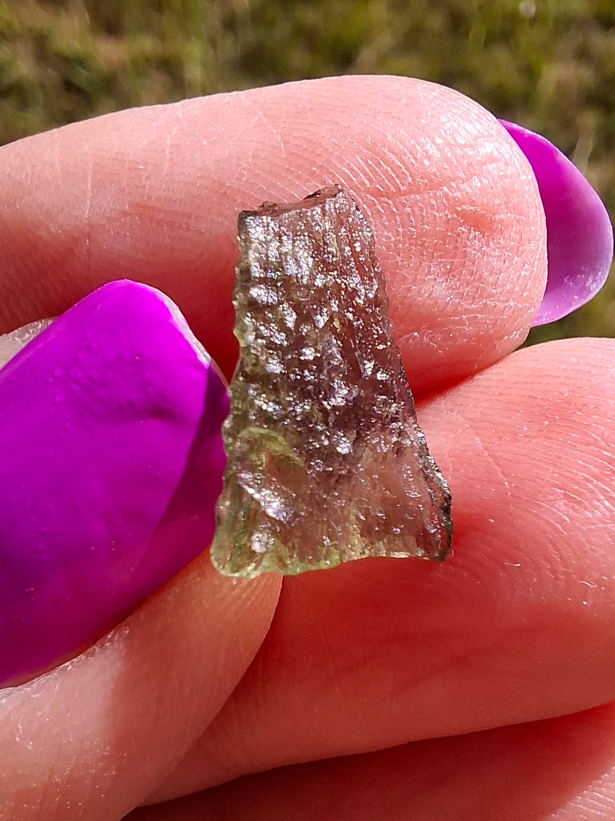 Moldavite small Piece, 0.39g. Tektite (Ref: 1430)