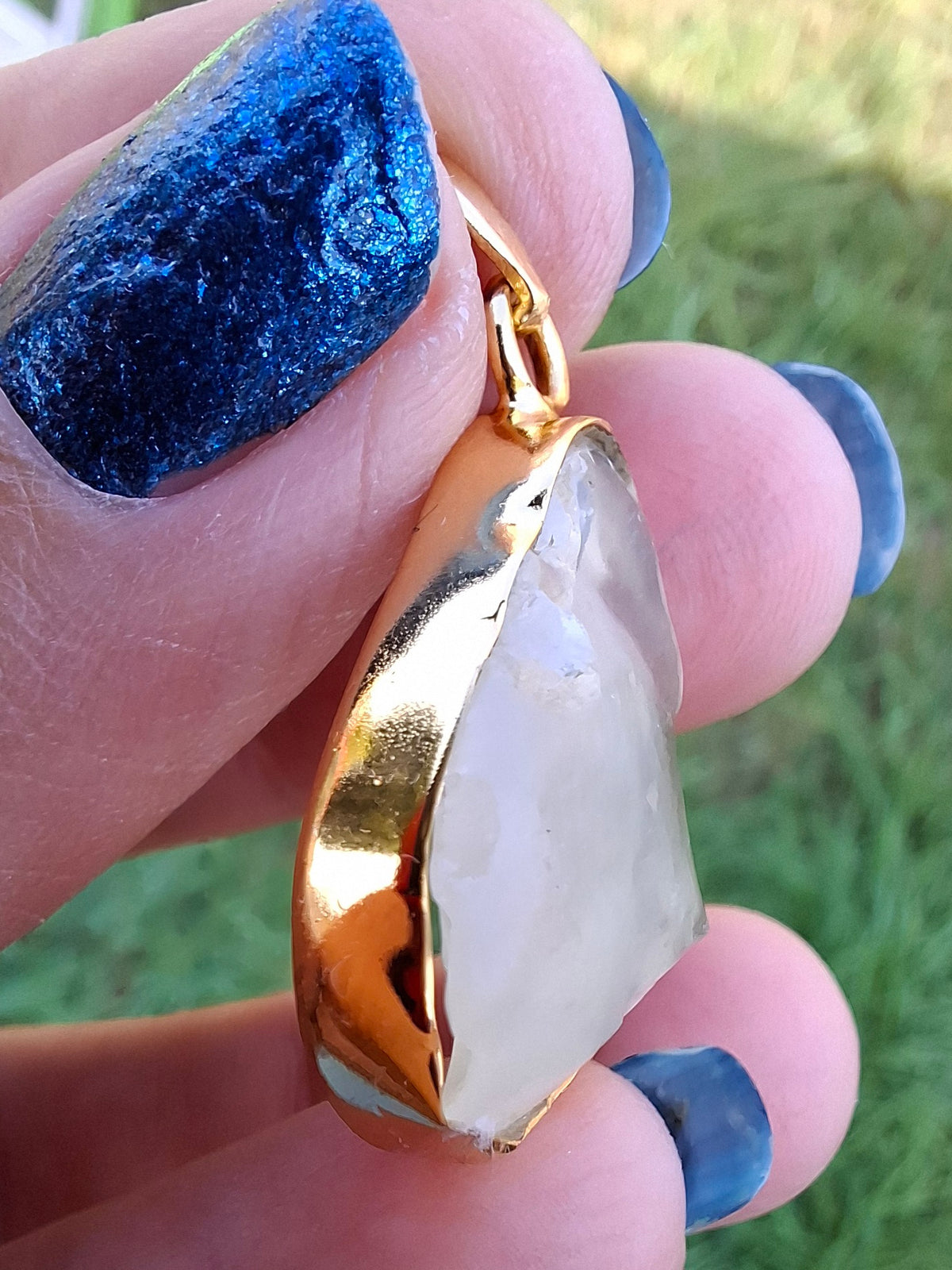 Libyan Desert Glass Pendant, 14K GOLD Plated, Tektite (Ref: LP121)